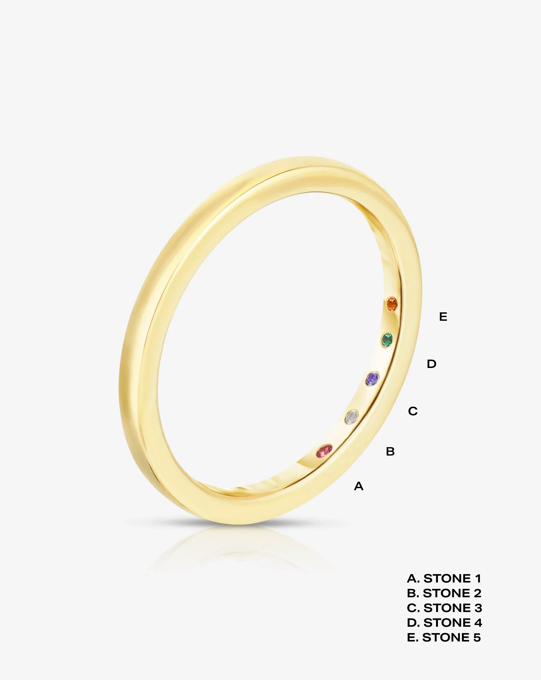 Whisper Thin Band with Birthstone - Image 10