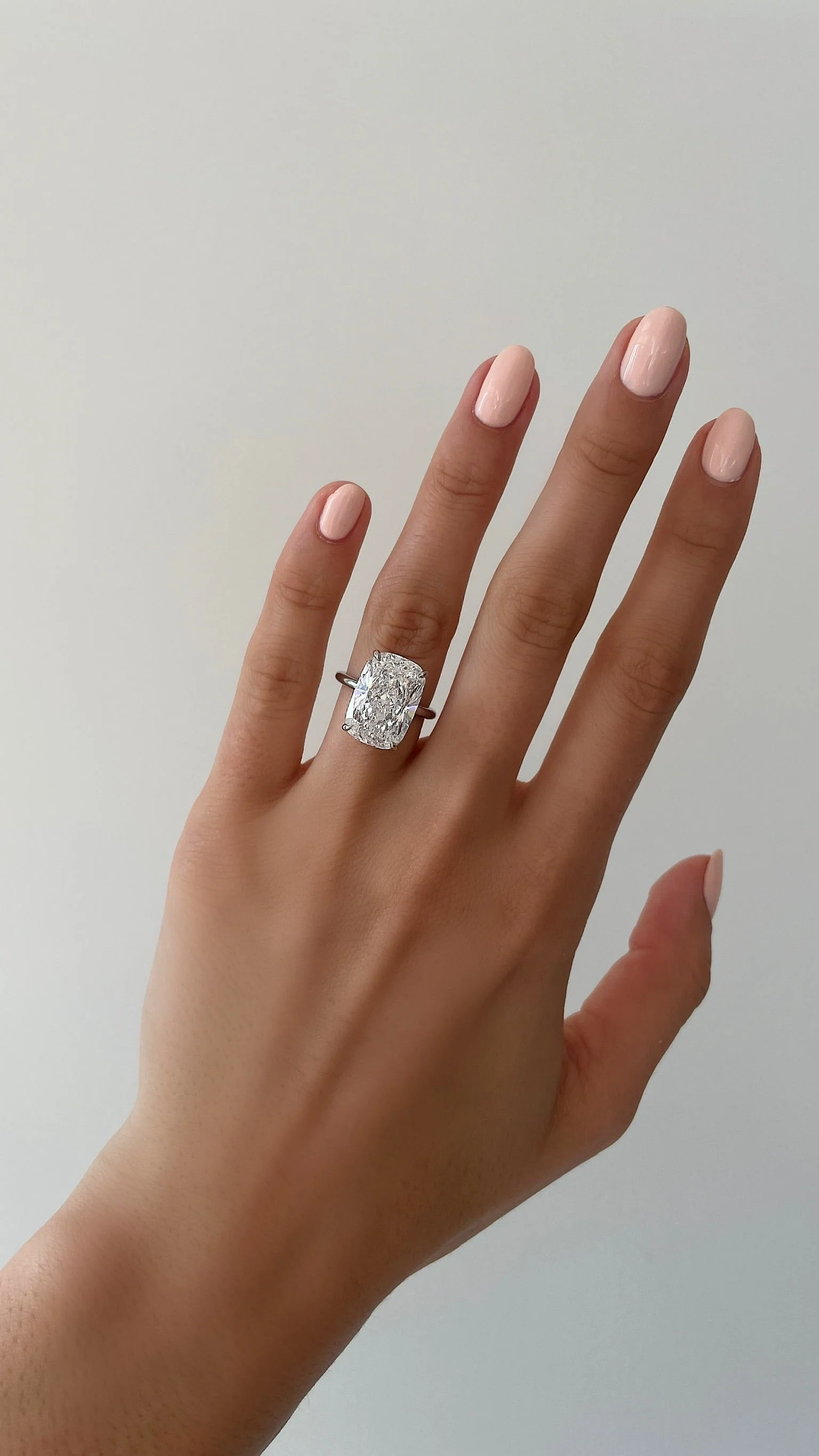 10.01 Cushion Natural Diamond in Cloud Solitaire - Image 3