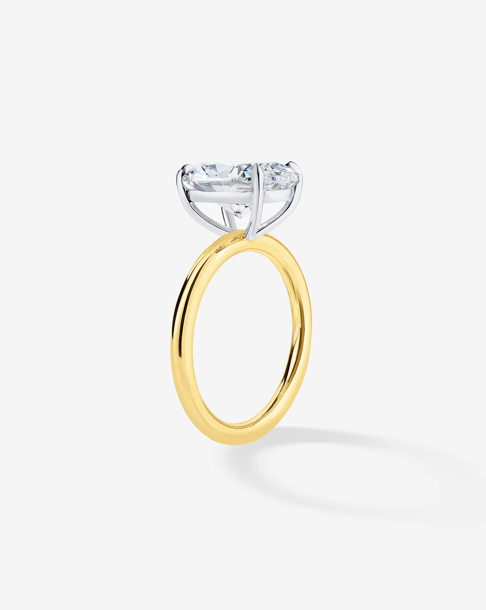 3.85 Oval Lab Diamond in Cloud Solitaire - Image 2