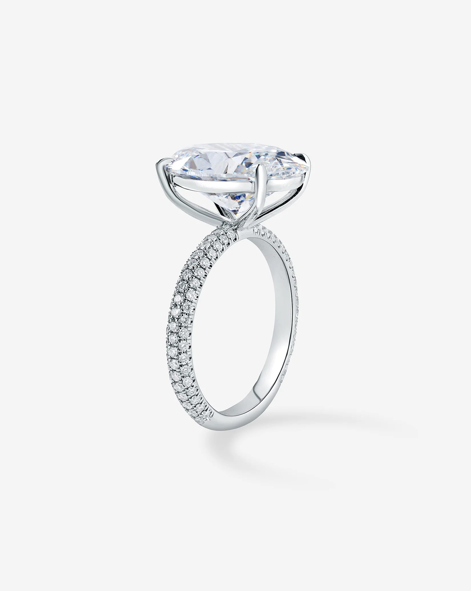 5.37 Oval Lab Diamond in Pavé Cloud - Image 2