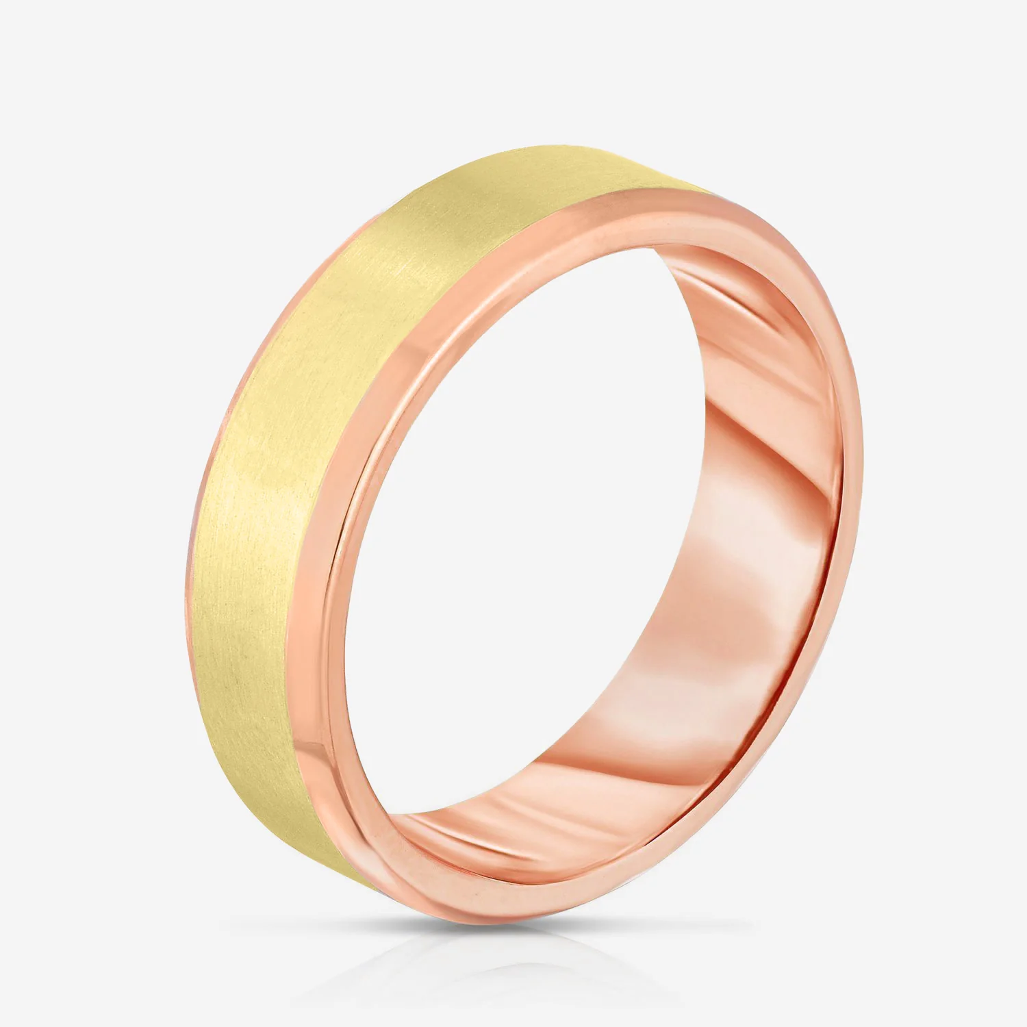 5 mm Contrast + Beveled Wedding Band - Image 19