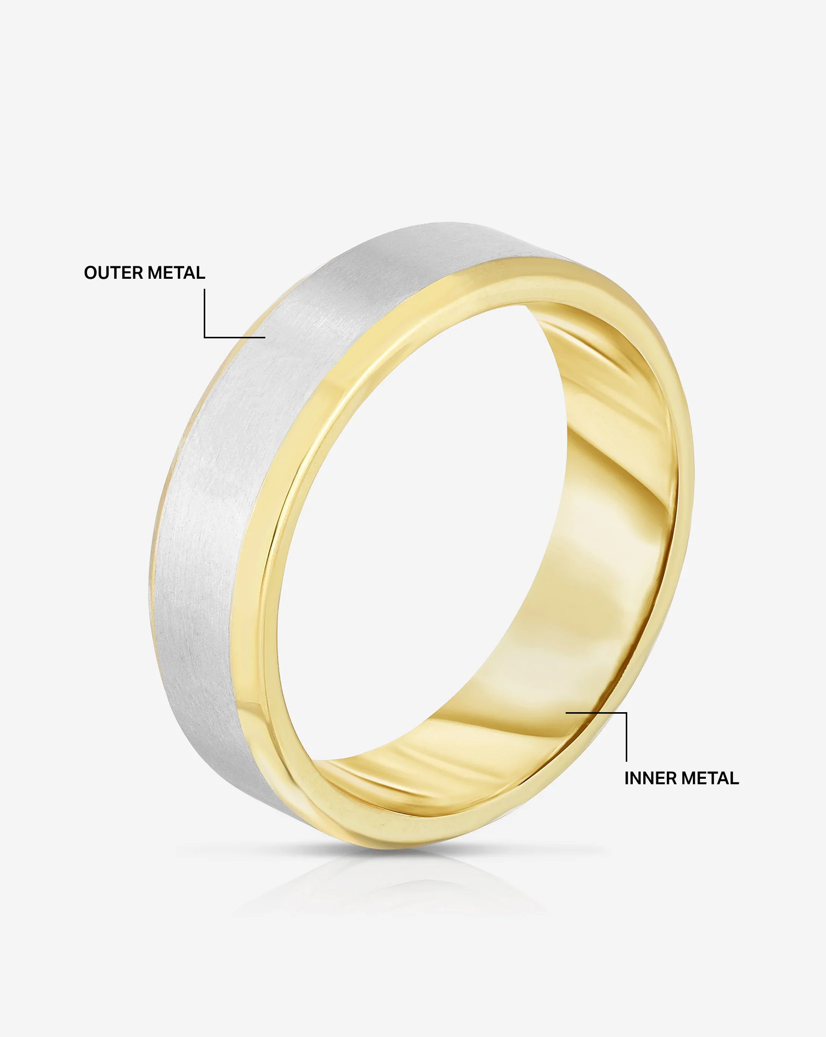 5 mm Contrast + Beveled Wedding Band - Image 4