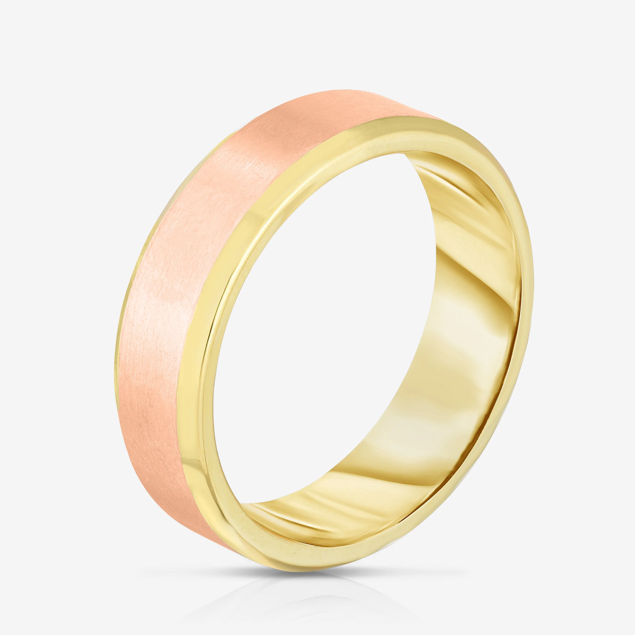 5 mm Contrast + Beveled Wedding Band - Image 9