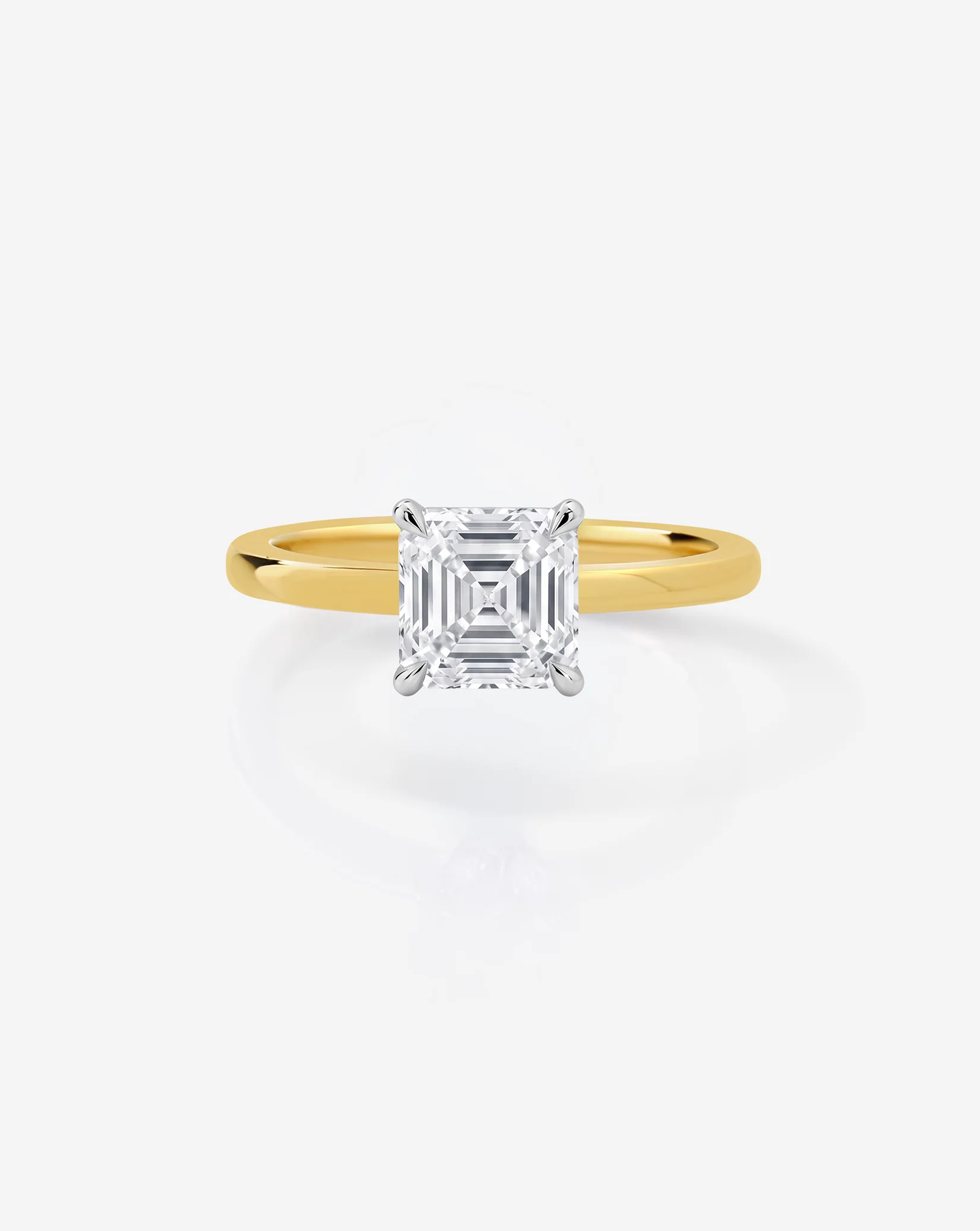 Asscher Lab Diamond Pinky Ring