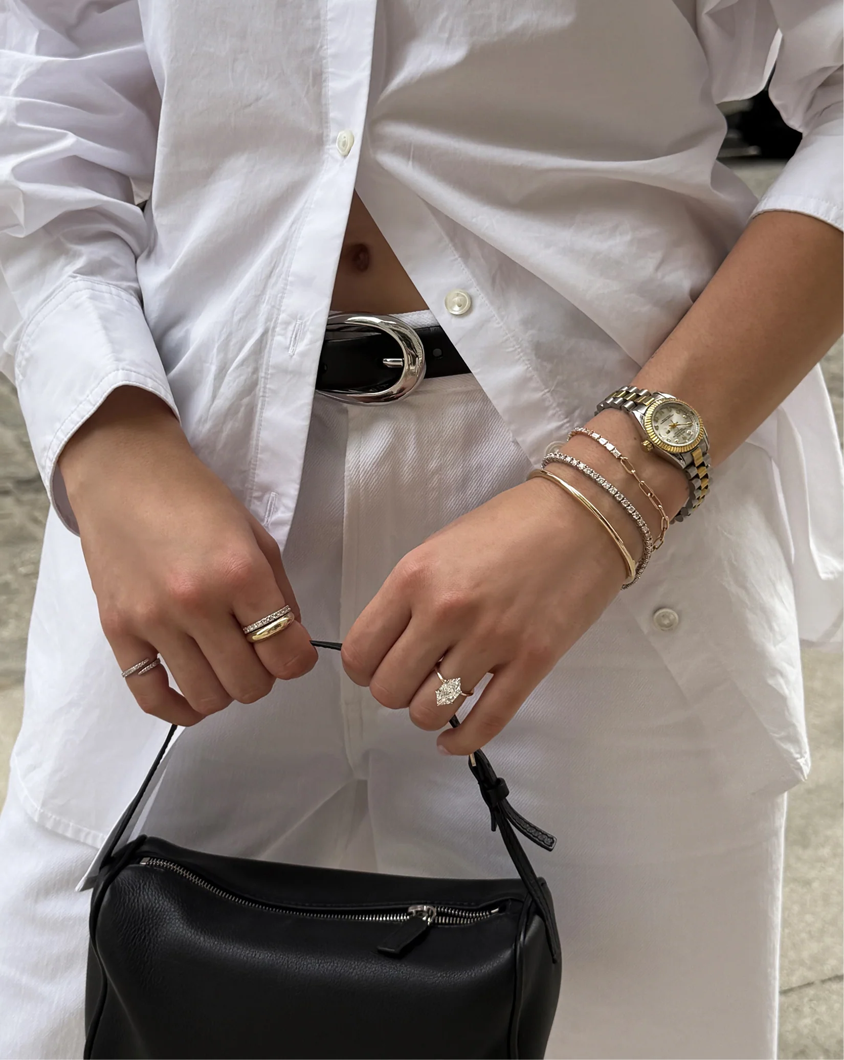 Baguette Lab Diamond Tennis Chain Bracelet - Image 5