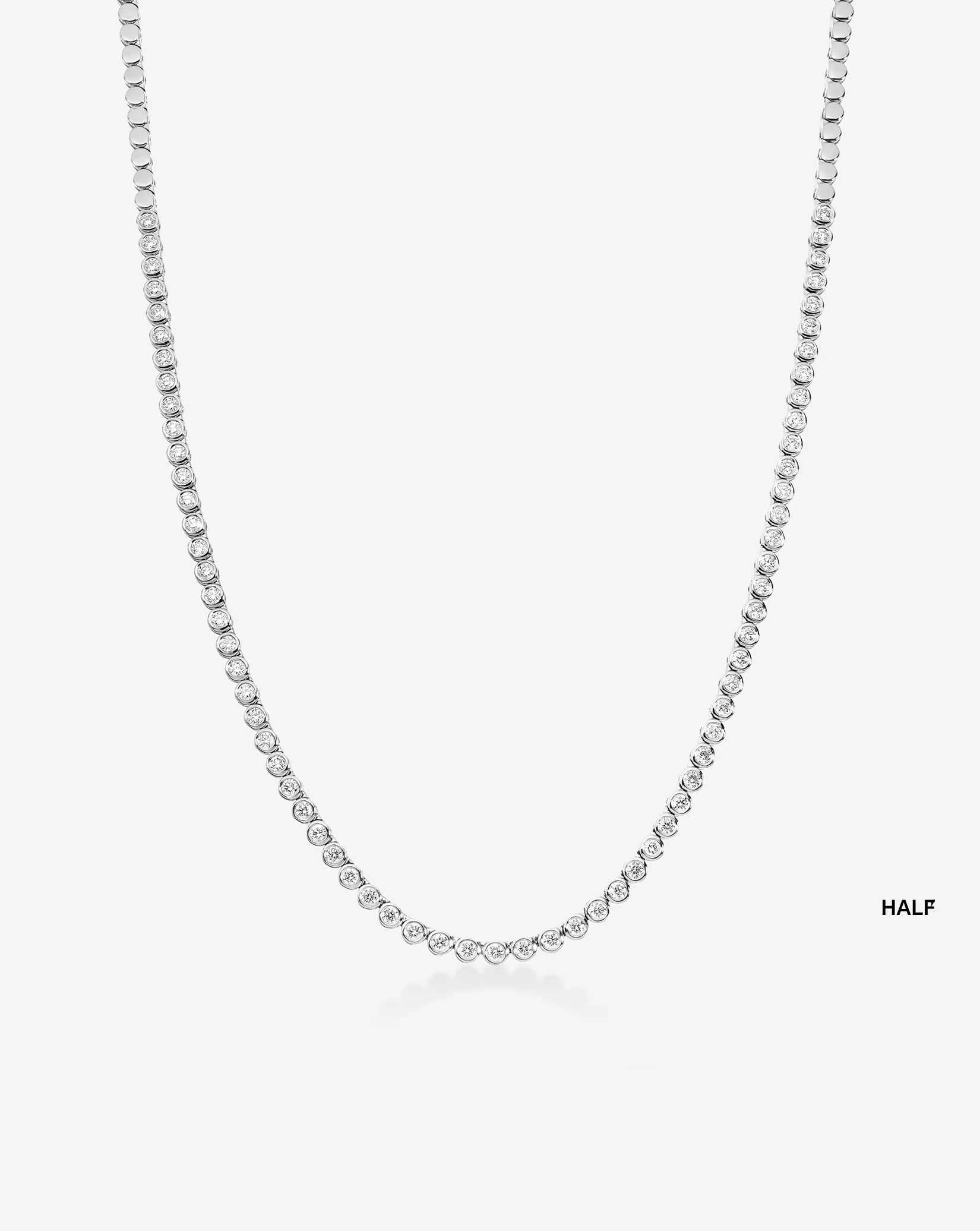 Bezel Mini Diamond Tennis Necklace - Image 10