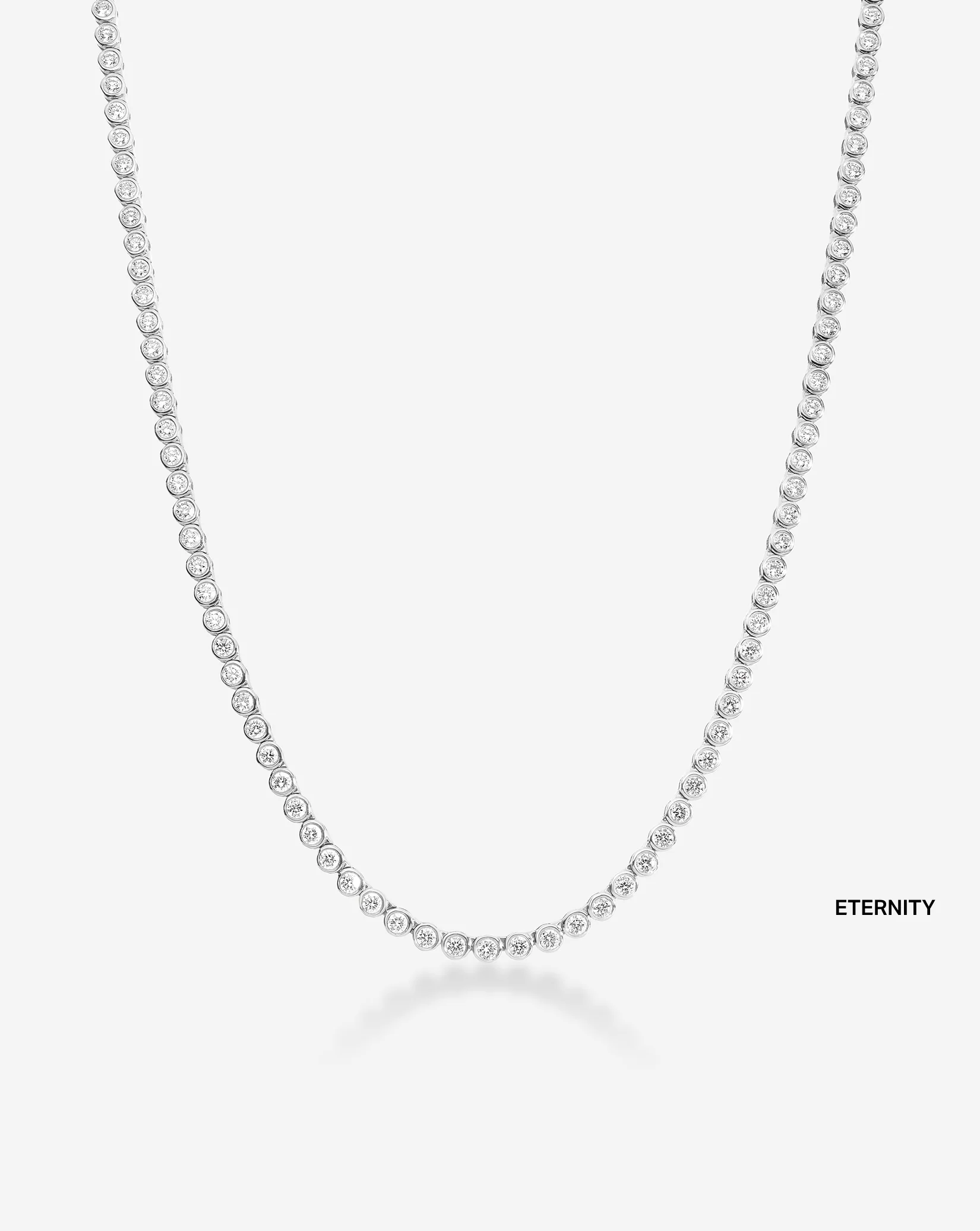 Bezel Mini Diamond Tennis Necklace - Image 11