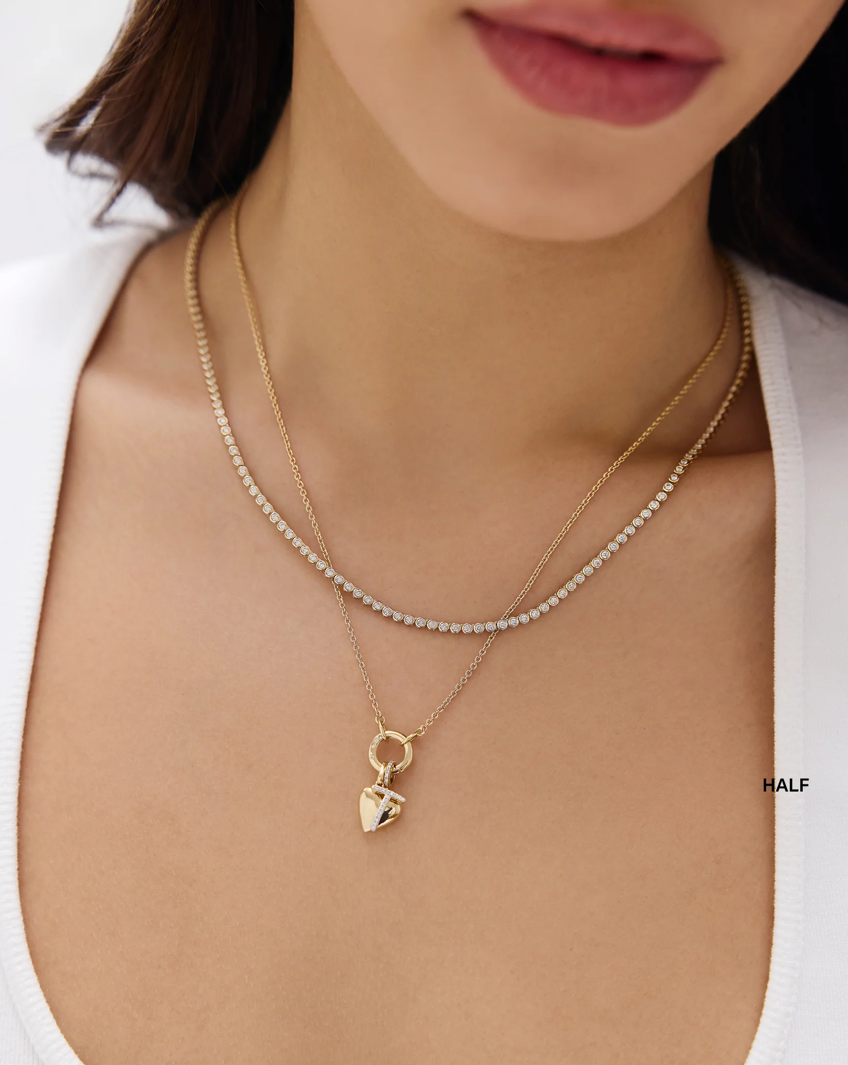 Bezel Mini Diamond Tennis Necklace - Image 5