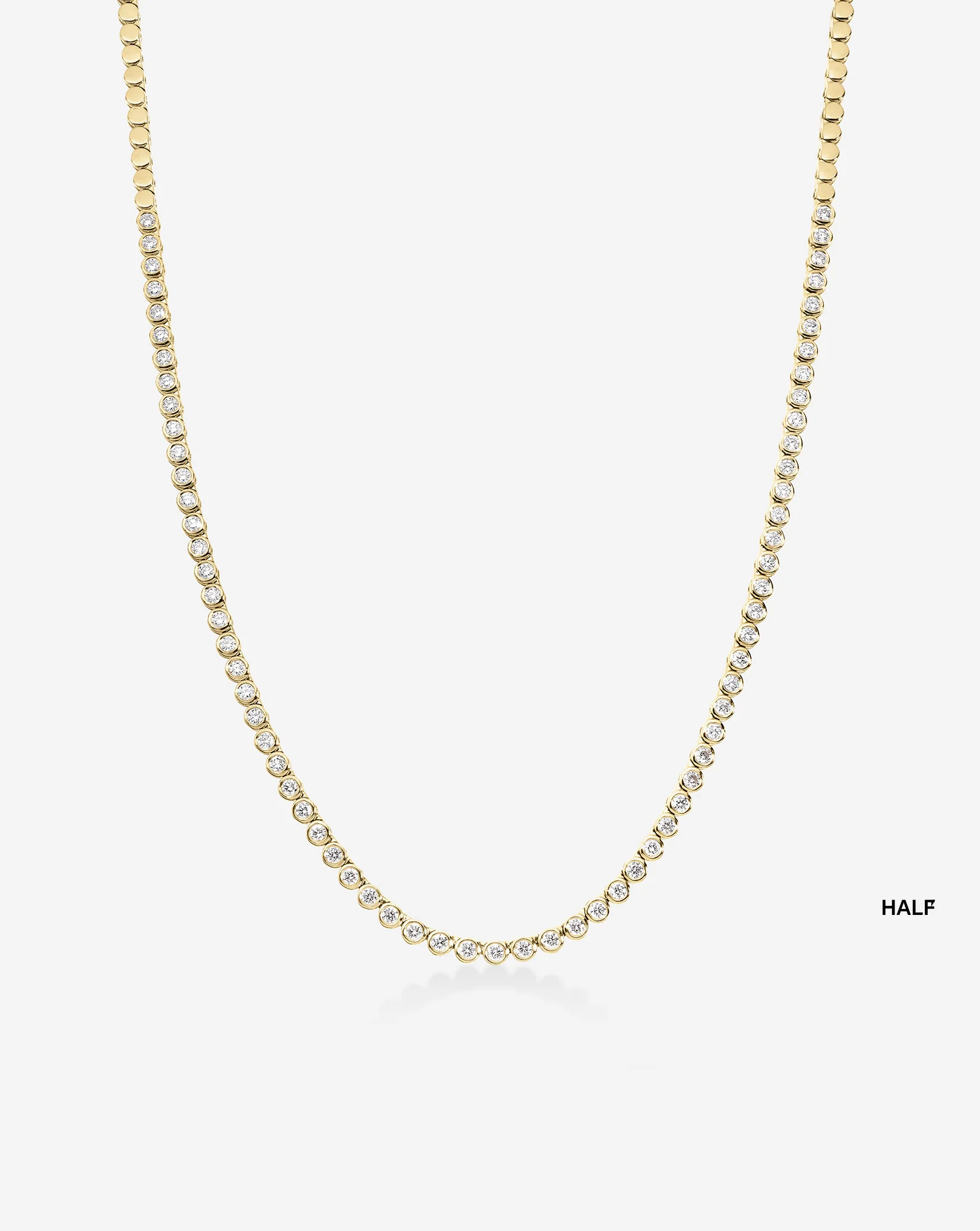 Bezel Mini Diamond Tennis Necklace - Image 8