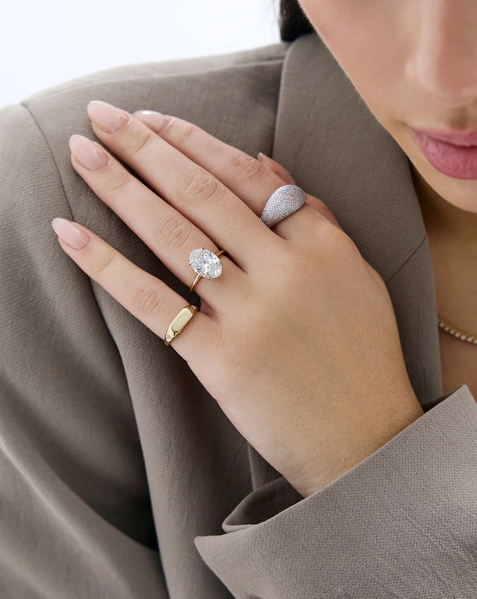 Duo Diamond Signet Ring - Image 4