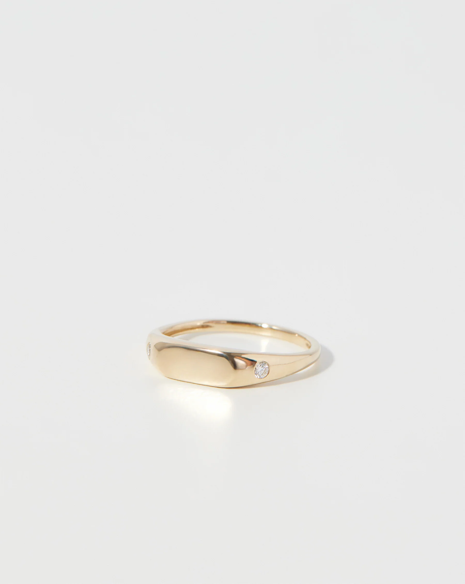 Duo Diamond Signet Ring - Image 7
