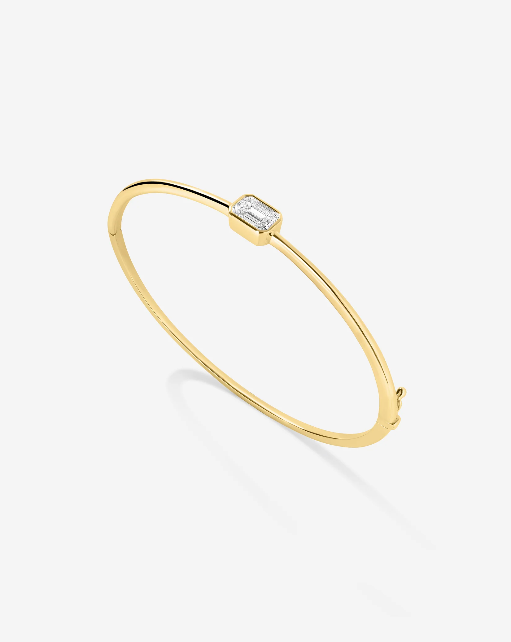Emerald Lab Diamond Bangle - Image 4