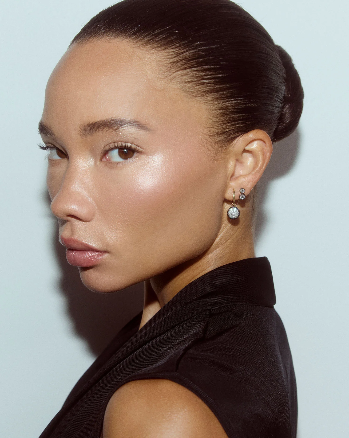 Georgian Lab Diamond Duo Studs - Image 3