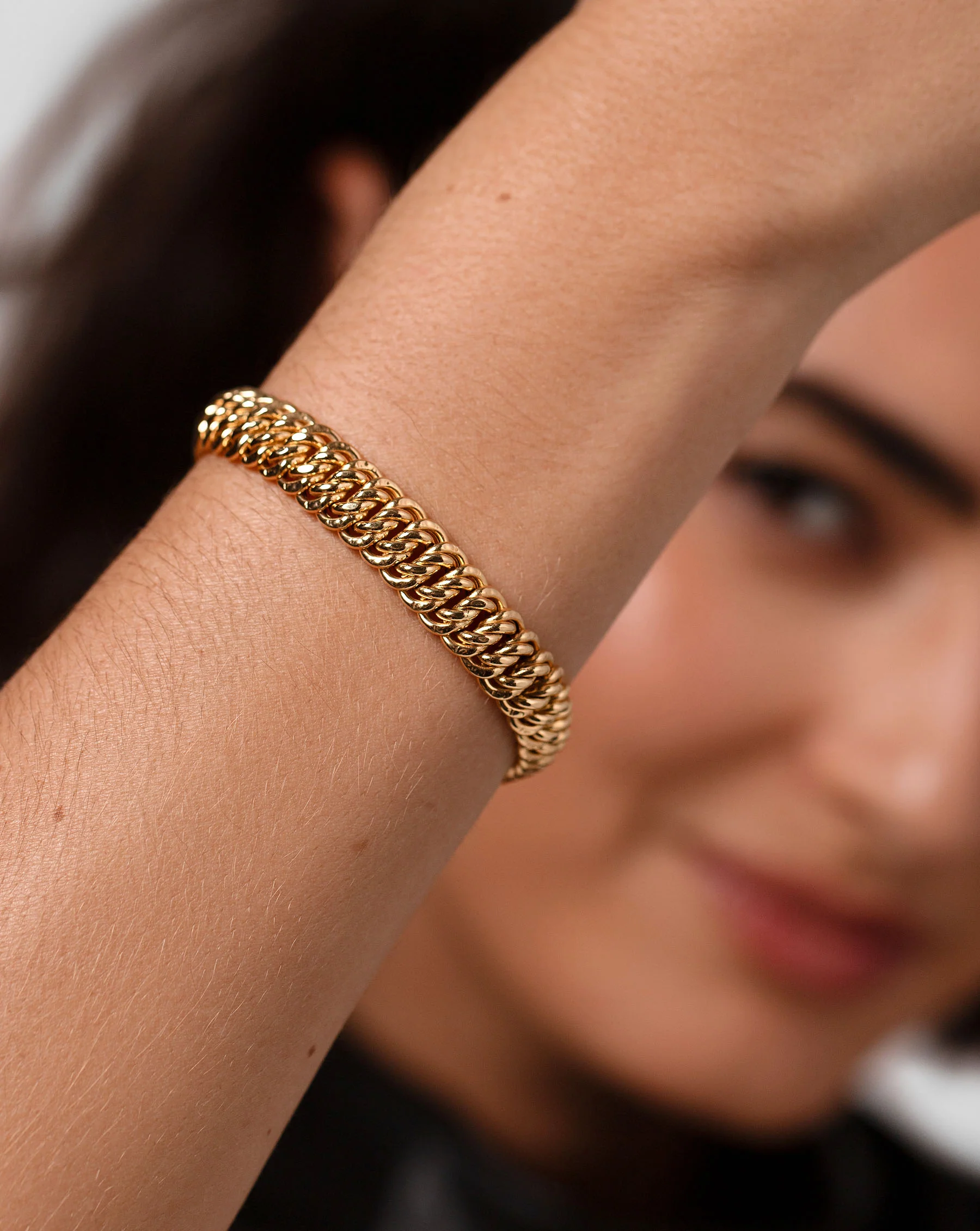 Gold Braided Chain Bracelet - Image 6
