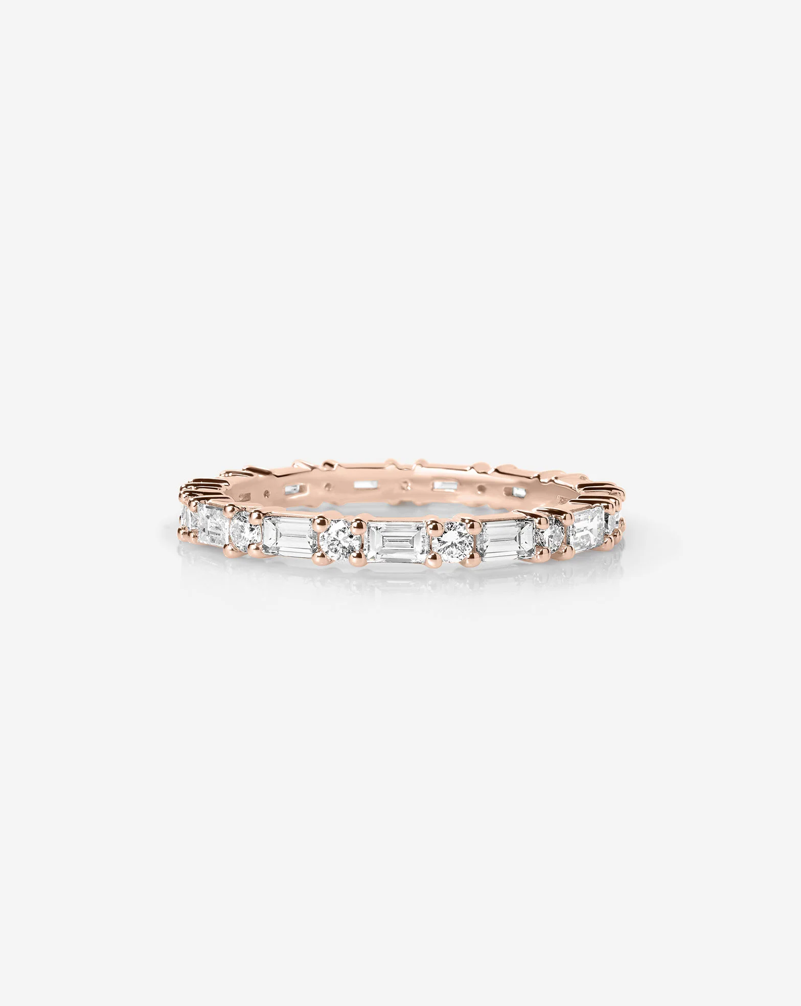 Lab Diamond Baguette + Round Eternity Band - Image 11