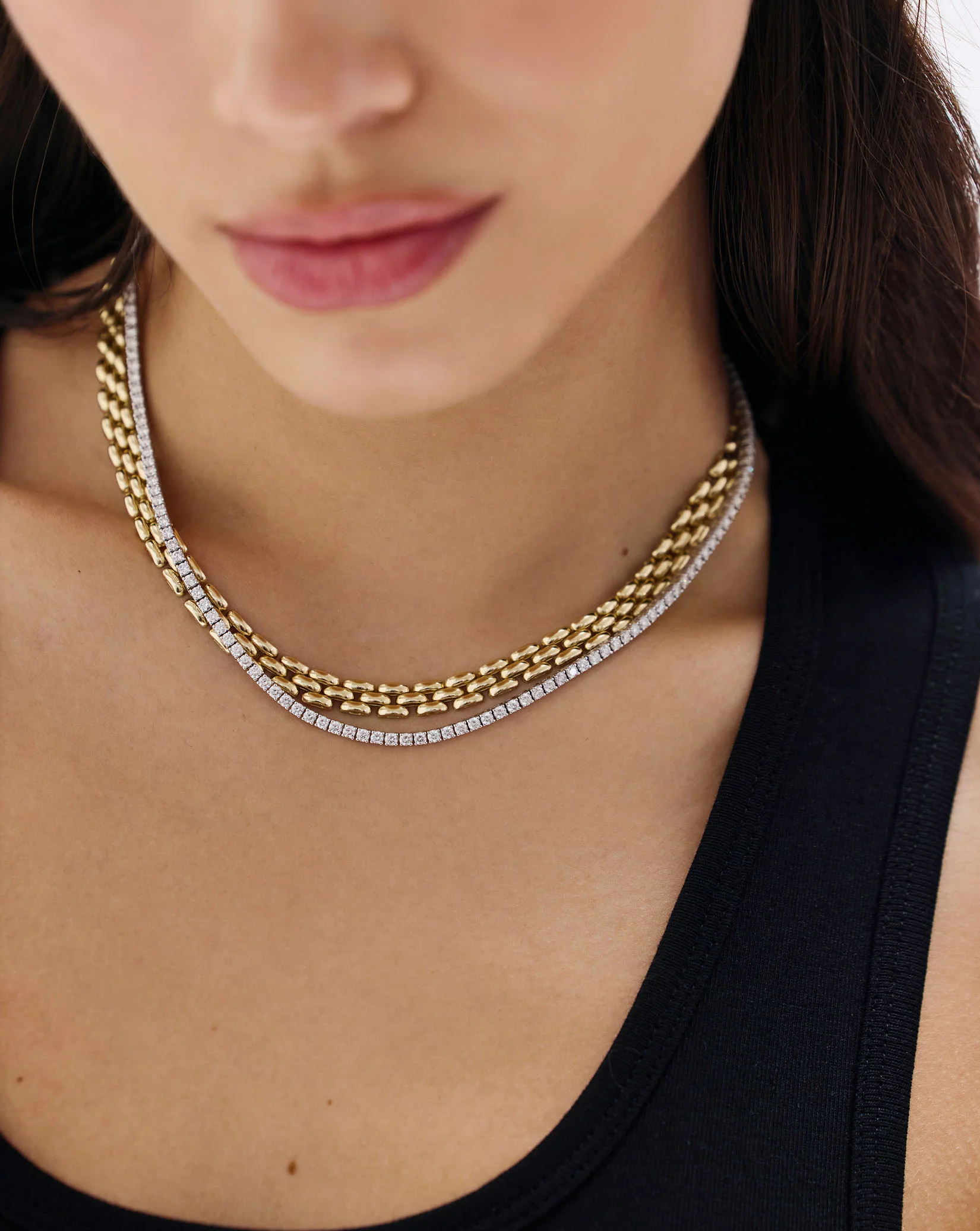 Classic Lab Diamond Tennis Necklace - Image 3