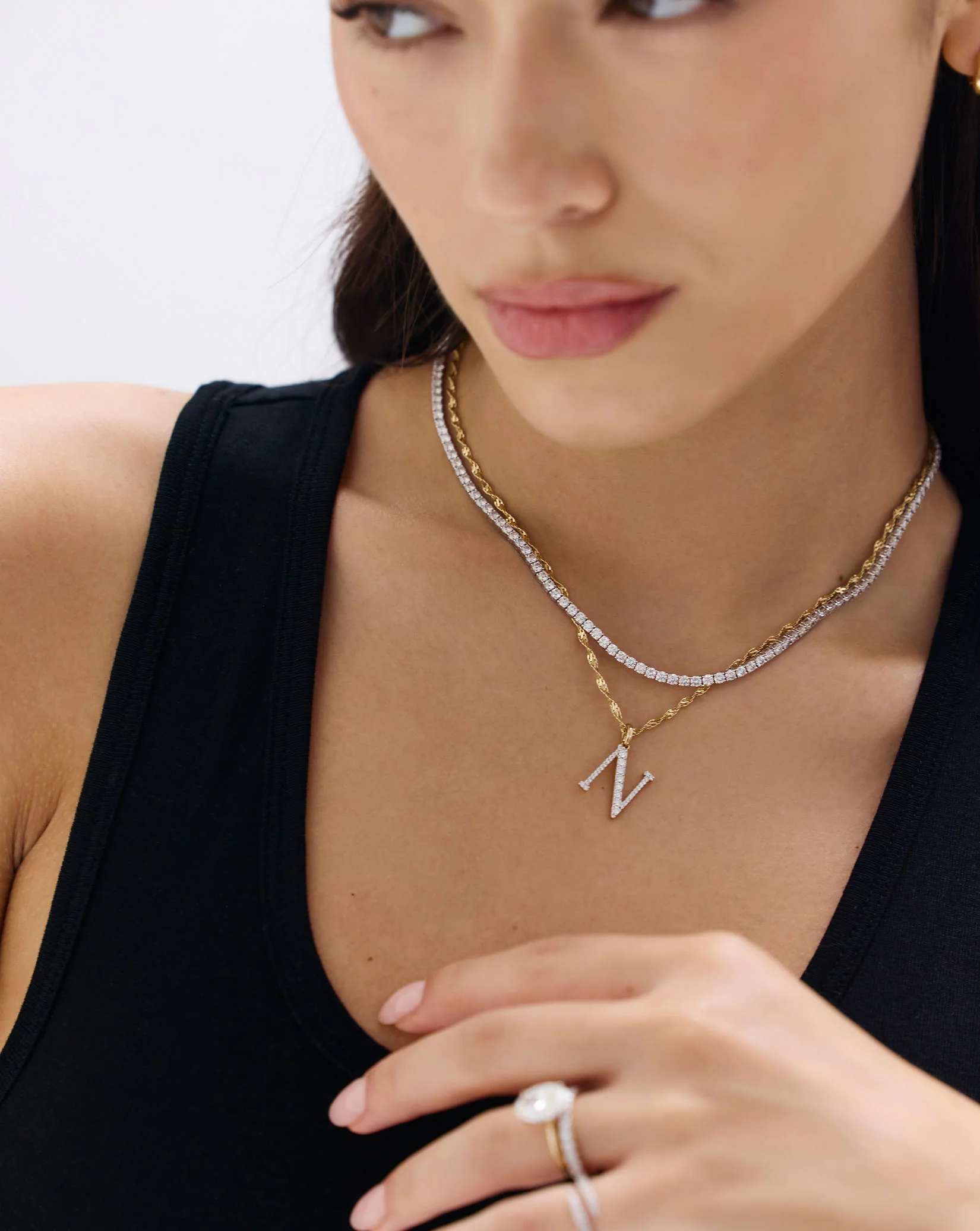 Classic Lab Diamond Tennis Necklace - Image 6