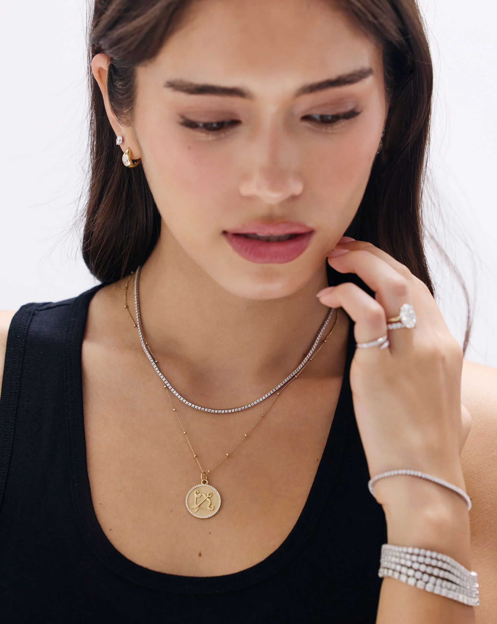 Classic Lab Diamond Tennis Necklace - Image 8