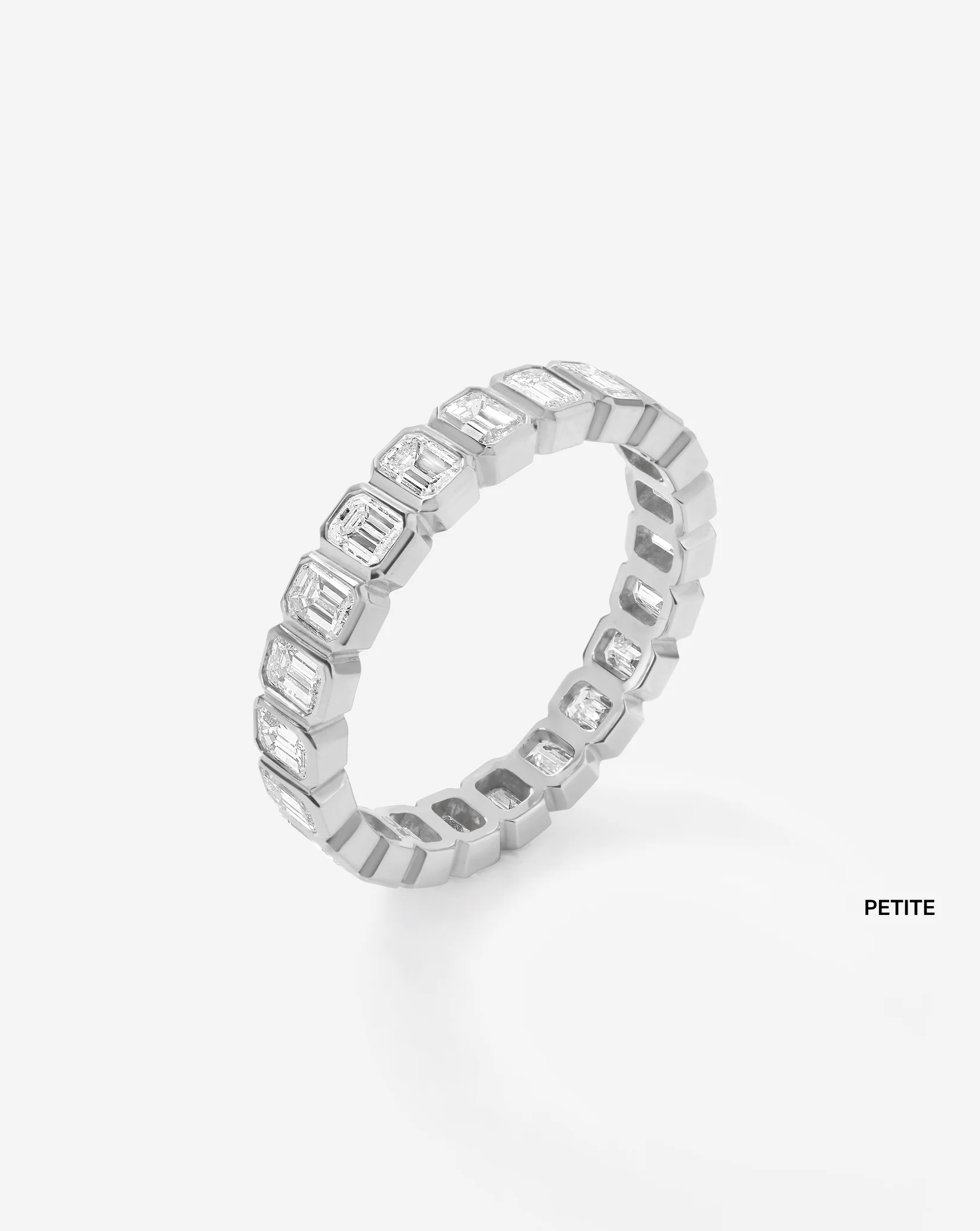 Lab Diamond Emerald Bezel Eternity Band - Image 10