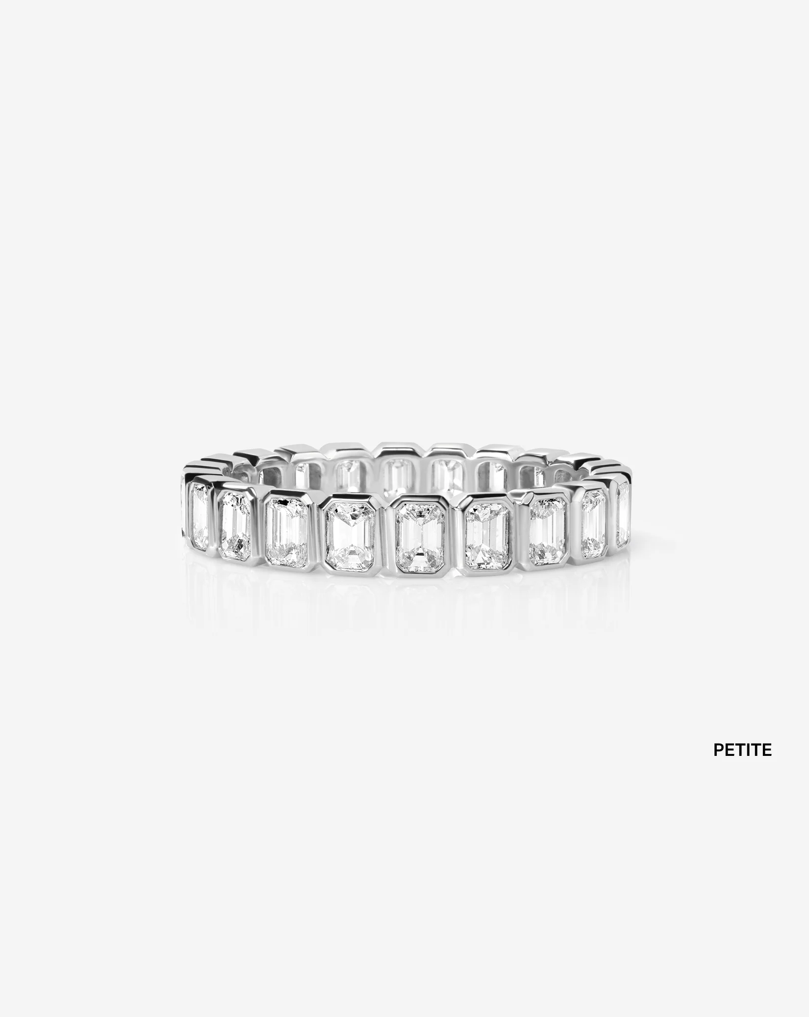 Lab Diamond Emerald Bezel Eternity Band - Image 9