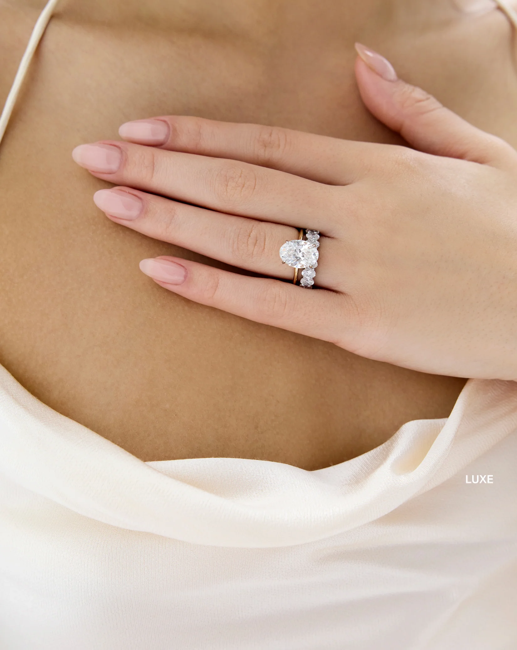 Oval Lab Diamond and Birthstone Eternity Band - Image 8