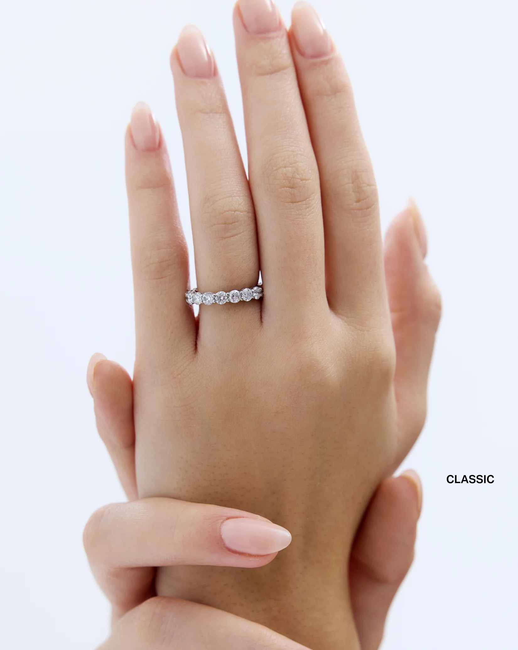 Round Lab Diamond Eternity Band - Image 4