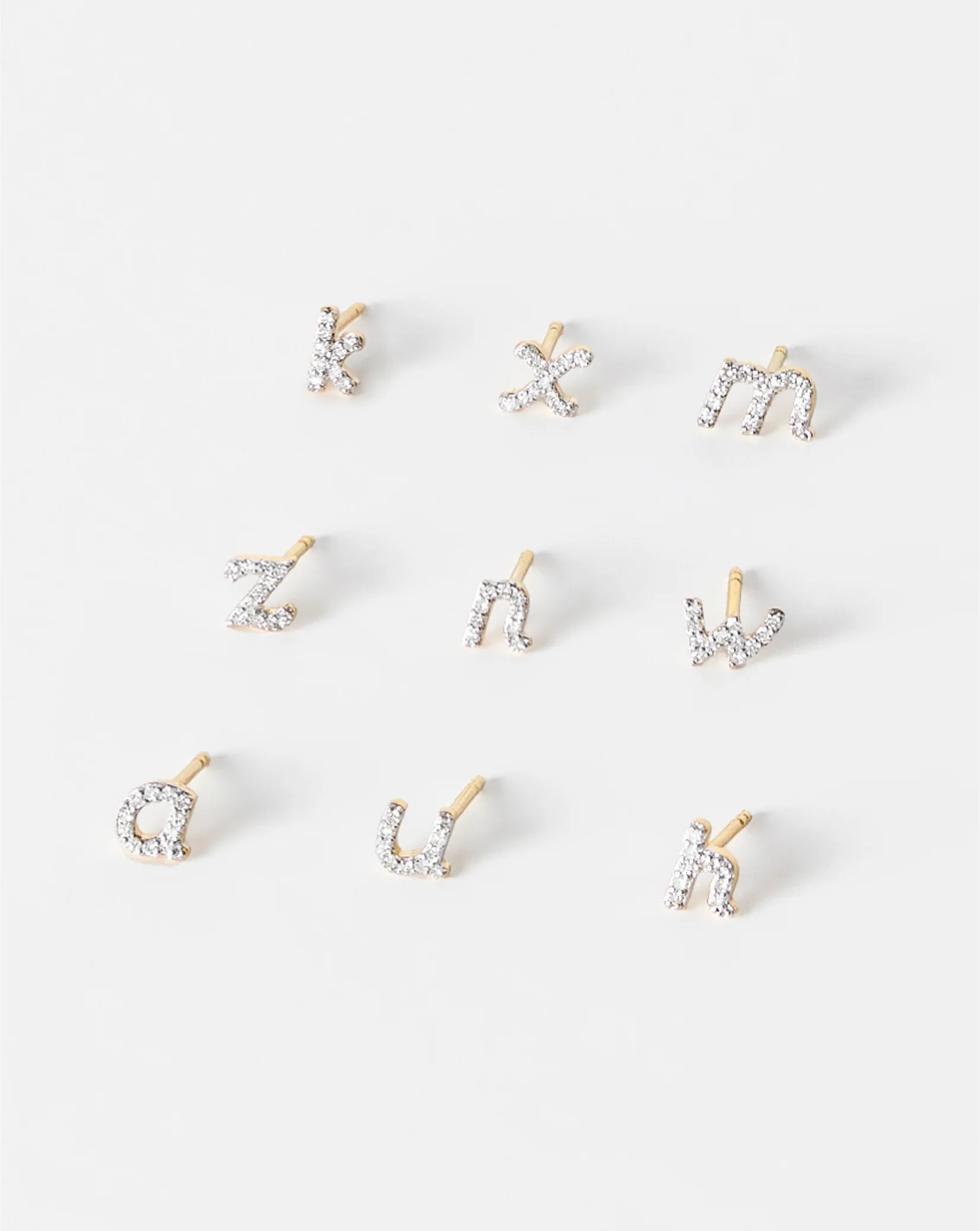 Mini Initial Pavé Stud - Image 6