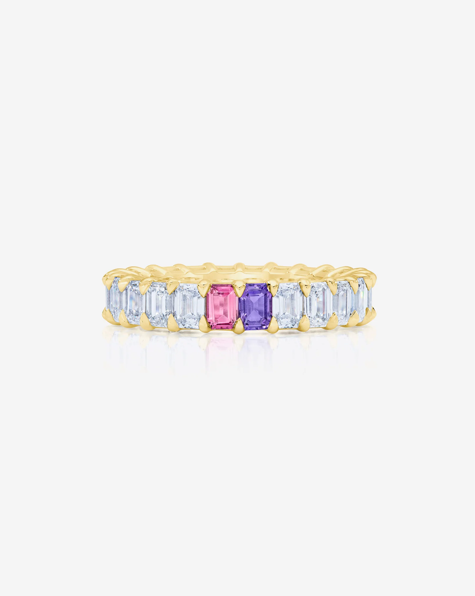 Emerald Lab Diamond and Birthstone Eternity Band - Image 15