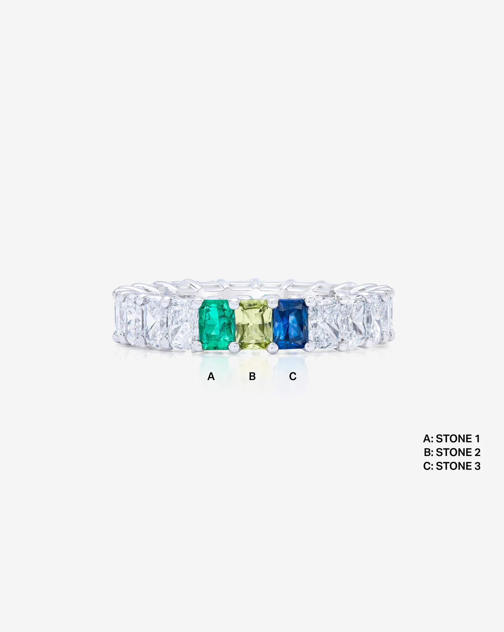 Radiant Diamond and Birthstone Eternity Band - Image 17