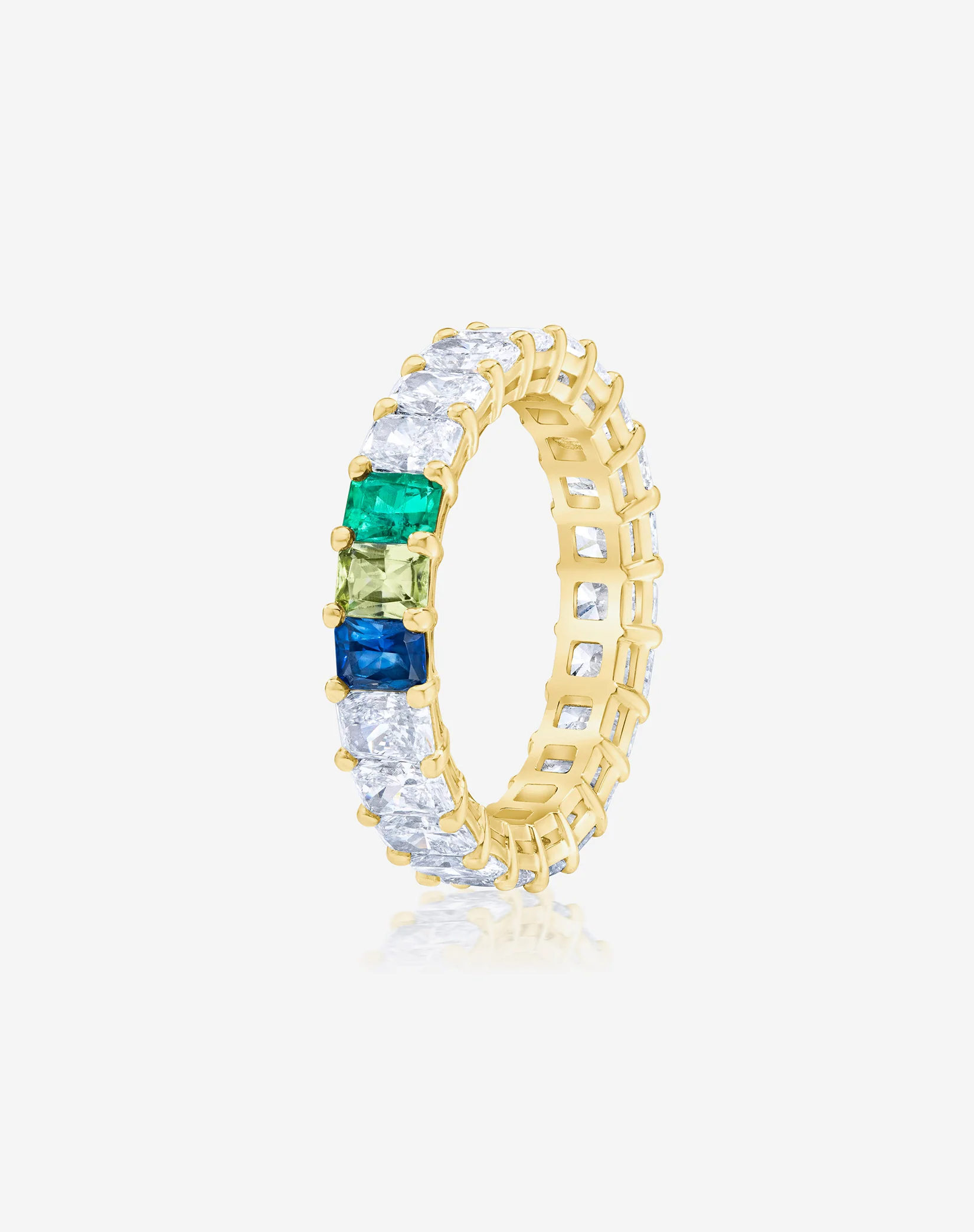 Radiant Diamond and Birthstone Eternity Band - Image 18
