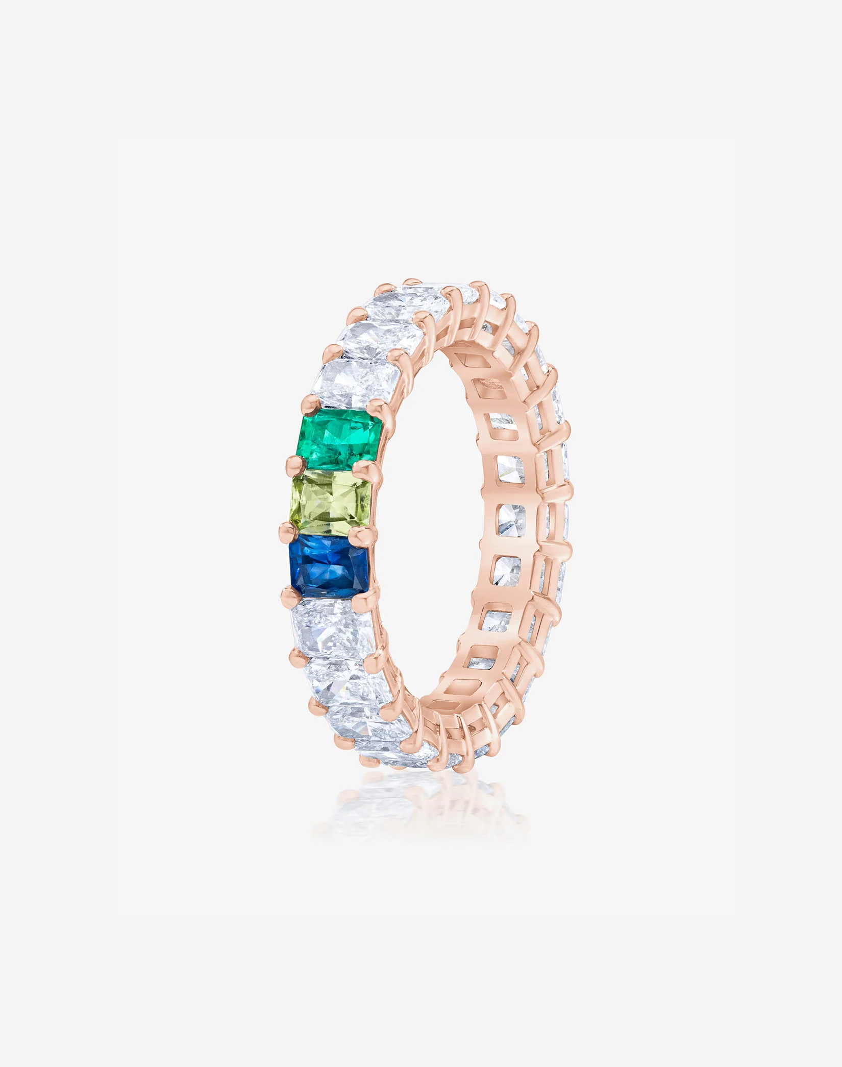 Radiant Diamond and Birthstone Eternity Band - Image 22