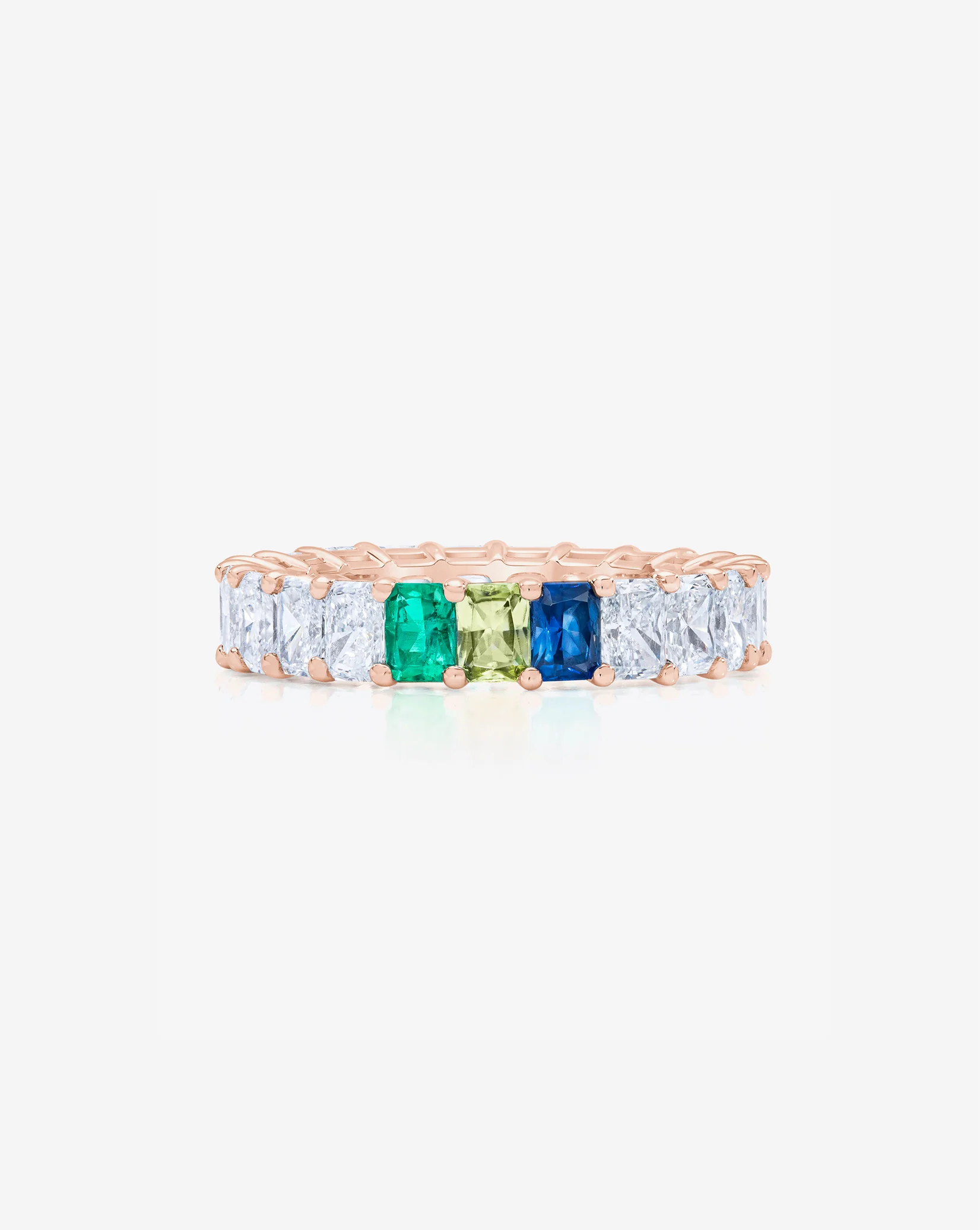 Radiant Diamond and Birthstone Eternity Band - Image 25