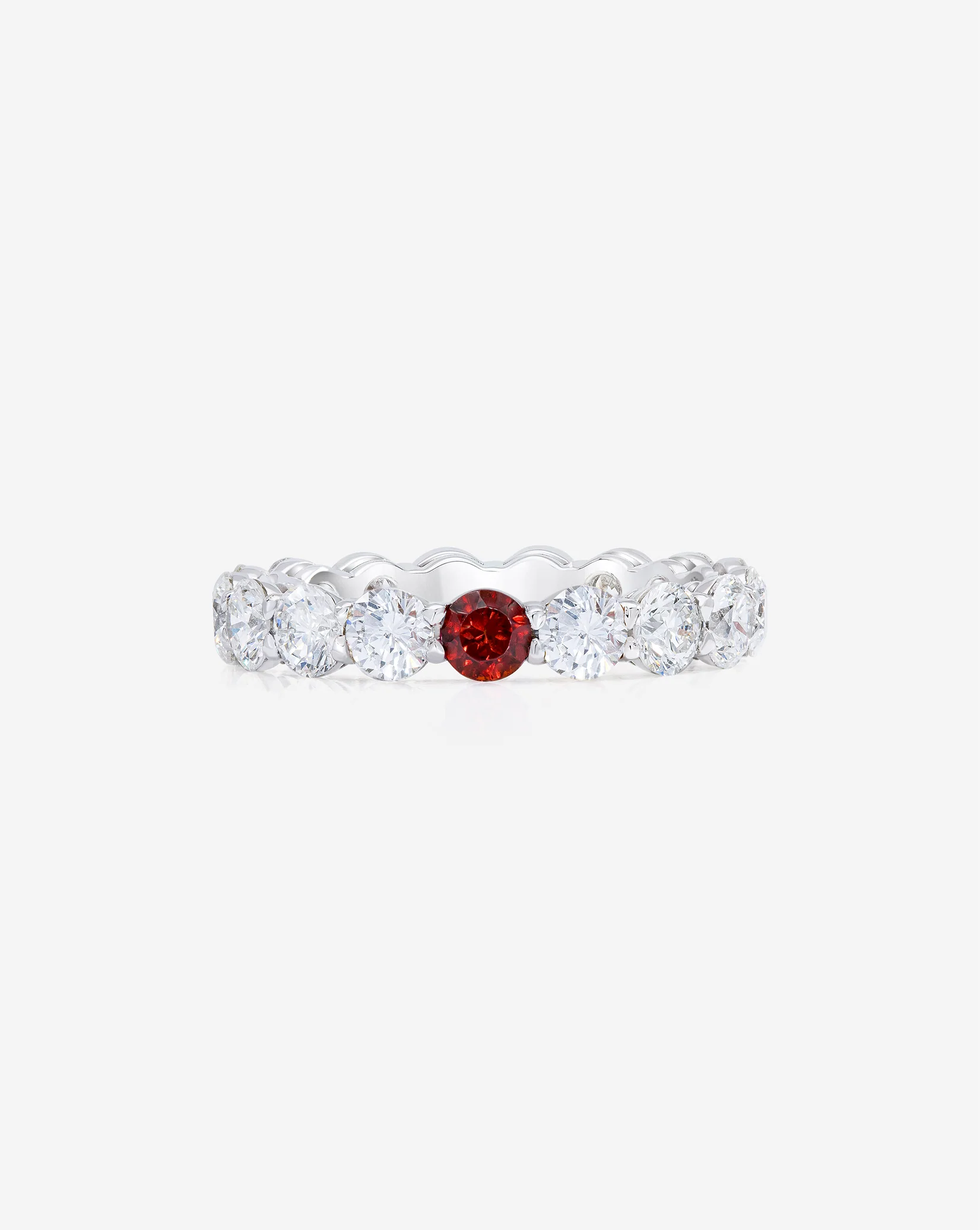 Round Lab Diamond and Birthstone Eternity Band - Image 20