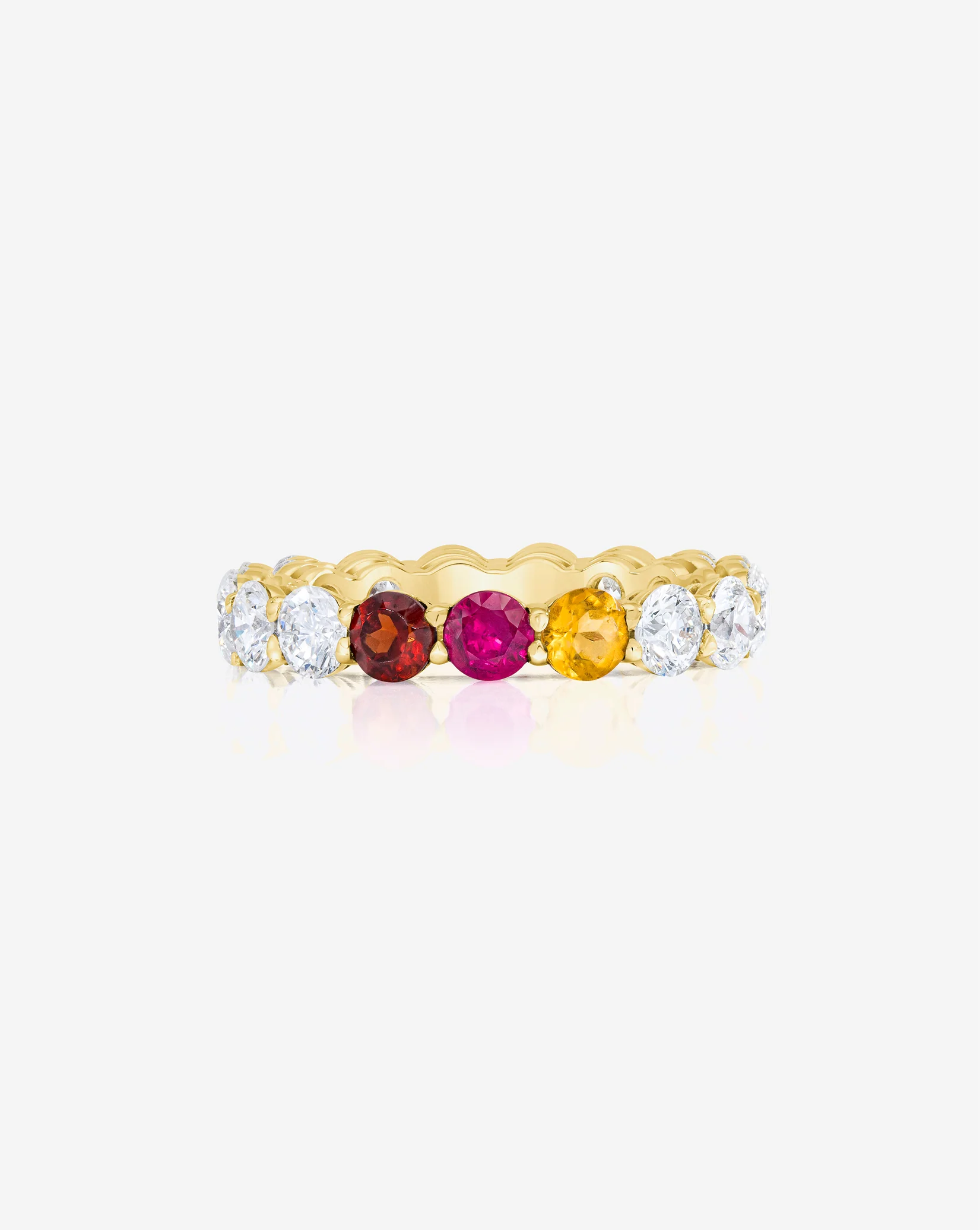 Round Lab Diamond and Birthstone Eternity Band - Image 26