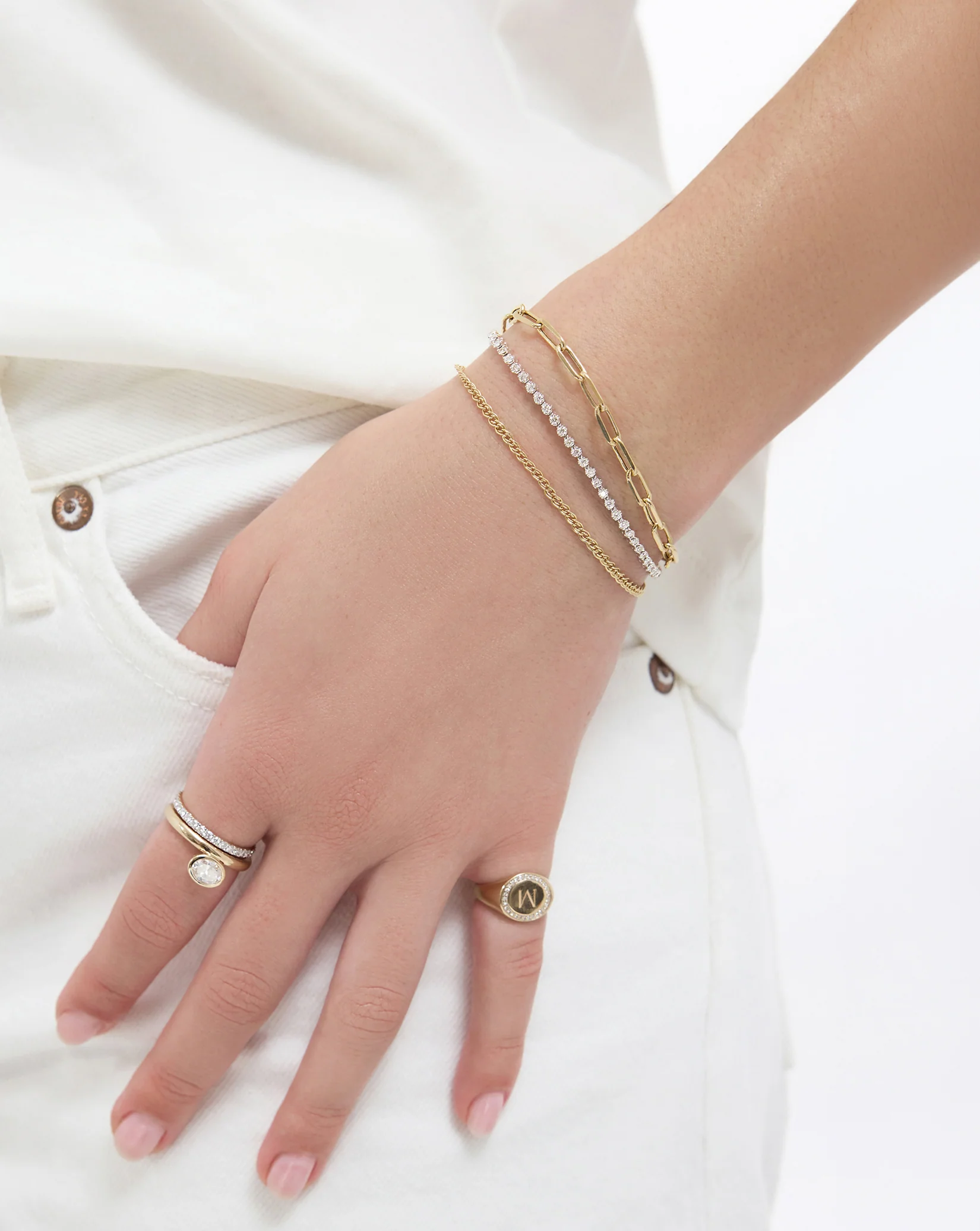 Petite Twin Chain Bracelet - Image 3