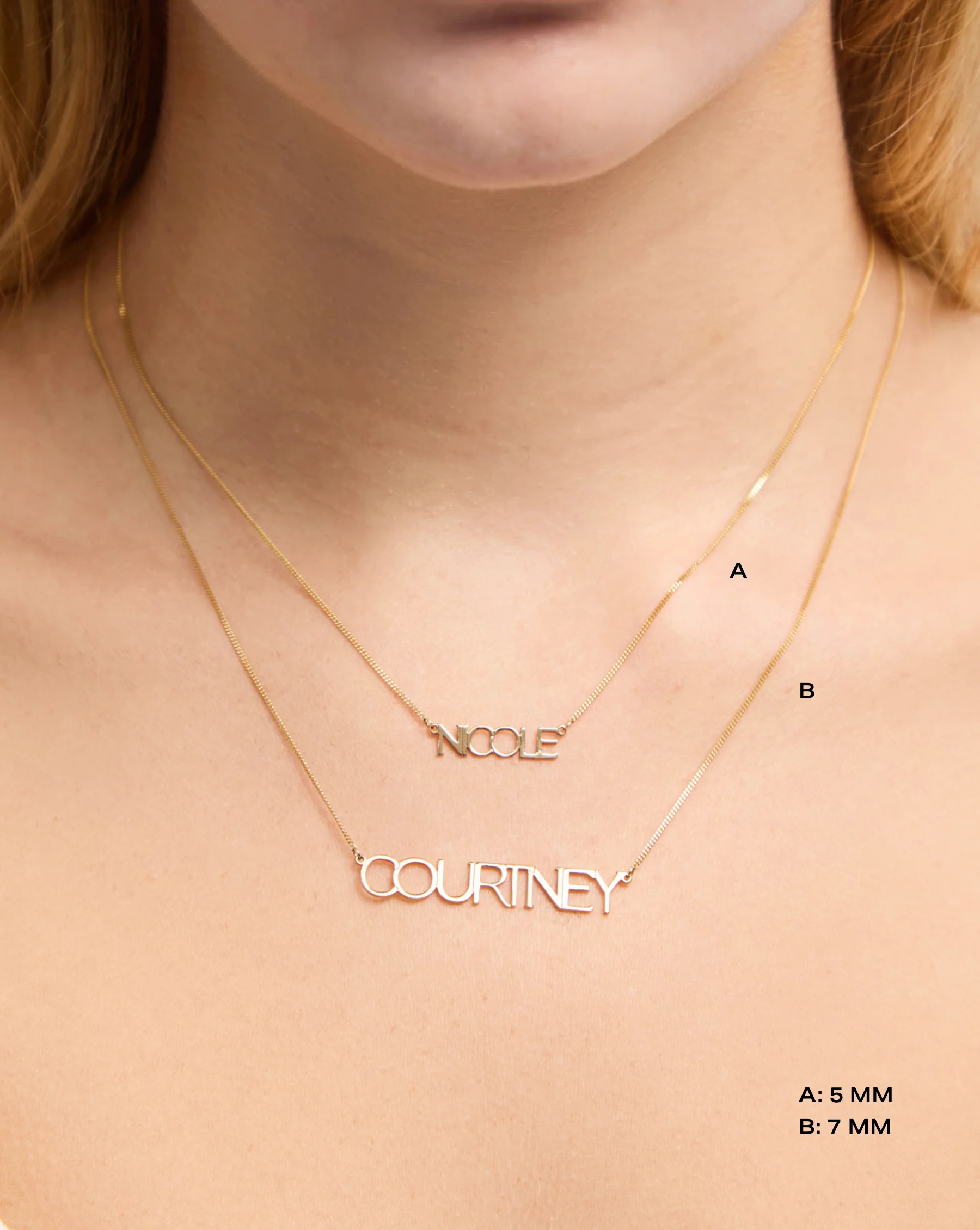 Personalized Block Name Necklace - Image 5
