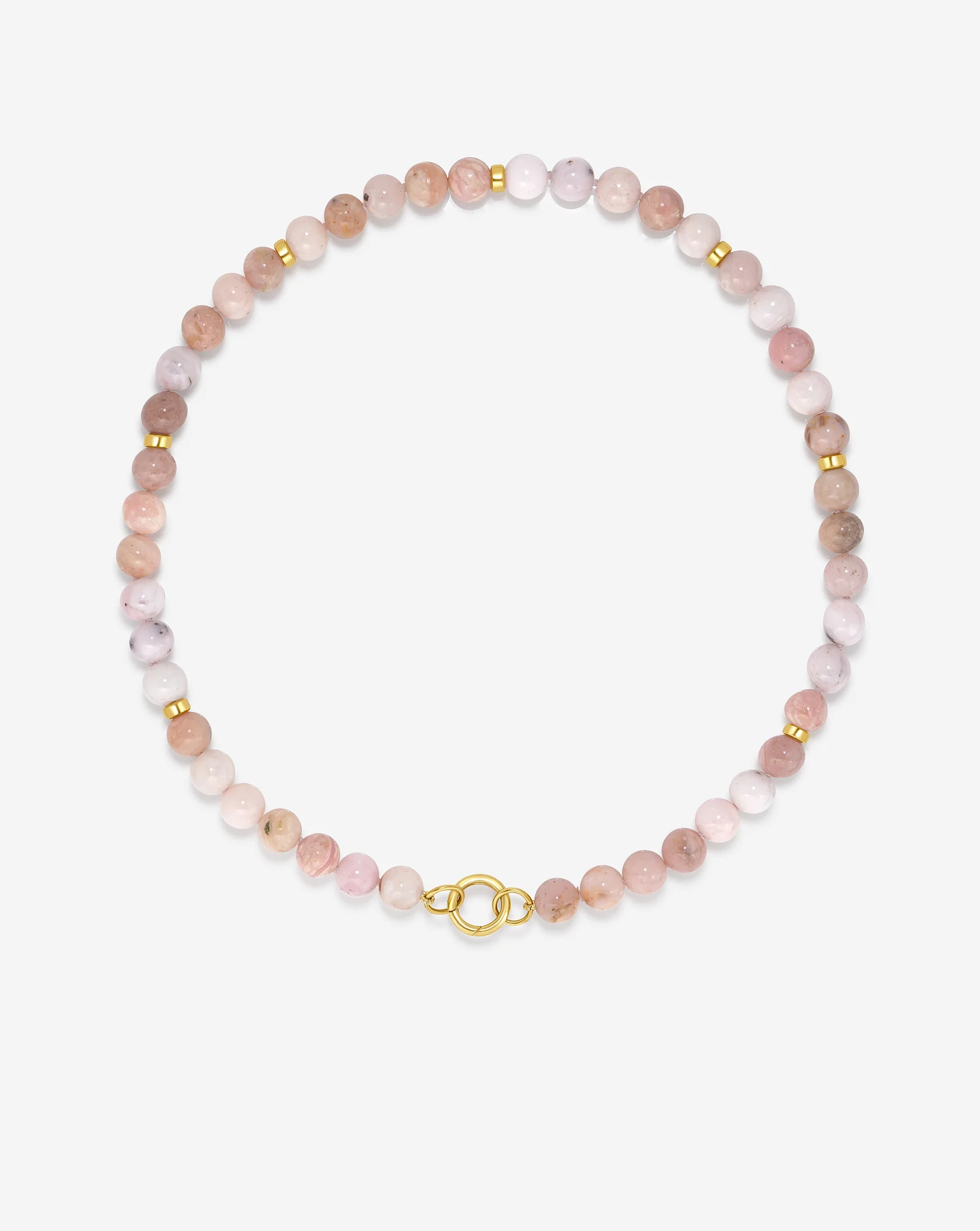 Pink Opal Bead Necklace - Image 6