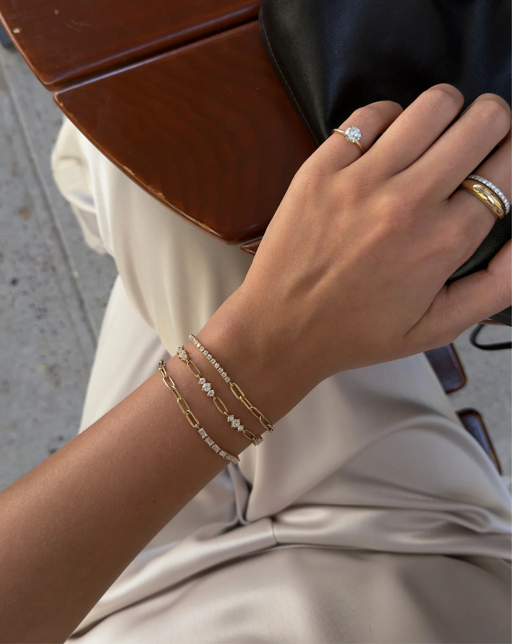 Graduated Lab Diamond Chain Bracelet - Image 3