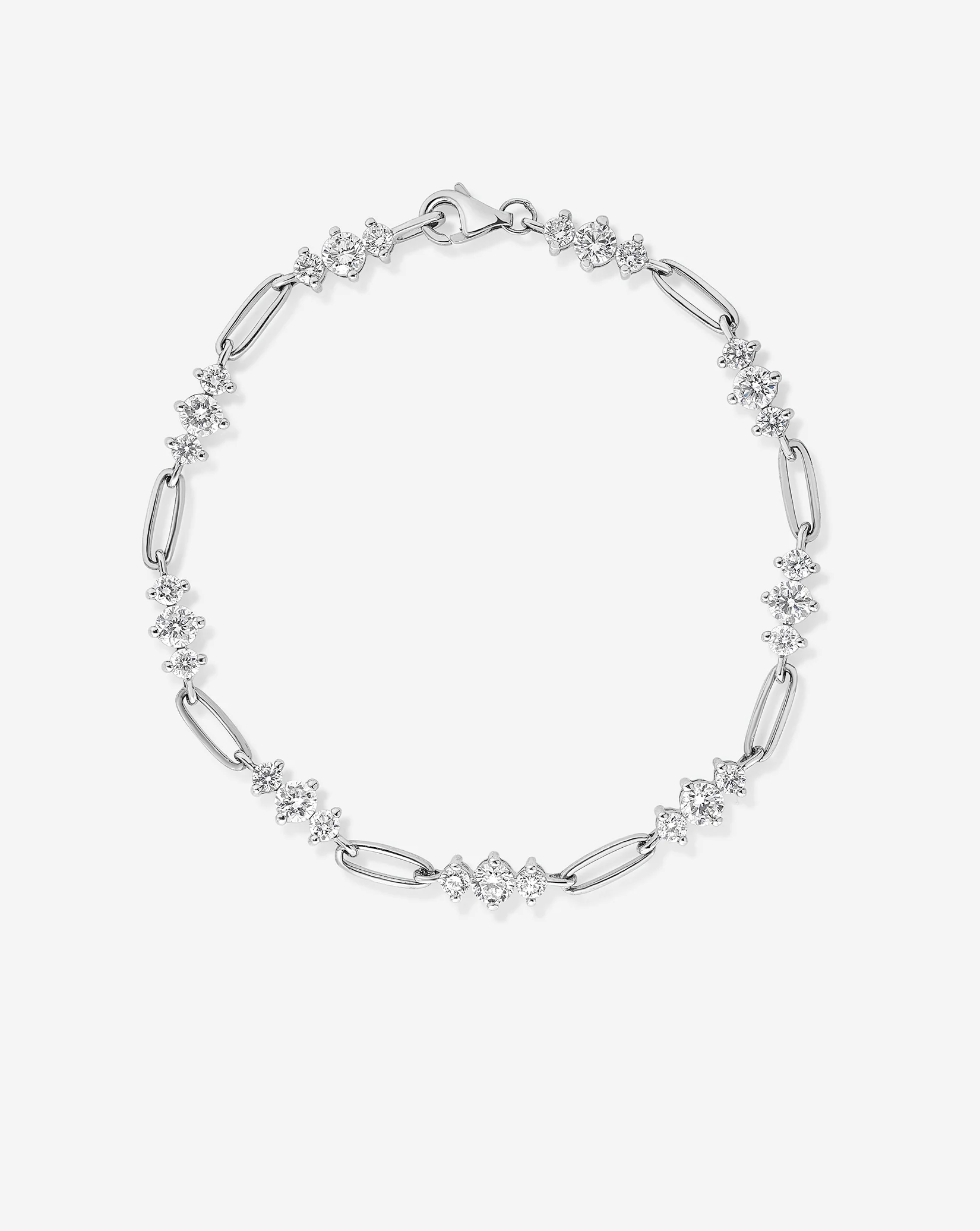 Graduated Lab Diamond Chain Bracelet - Image 7