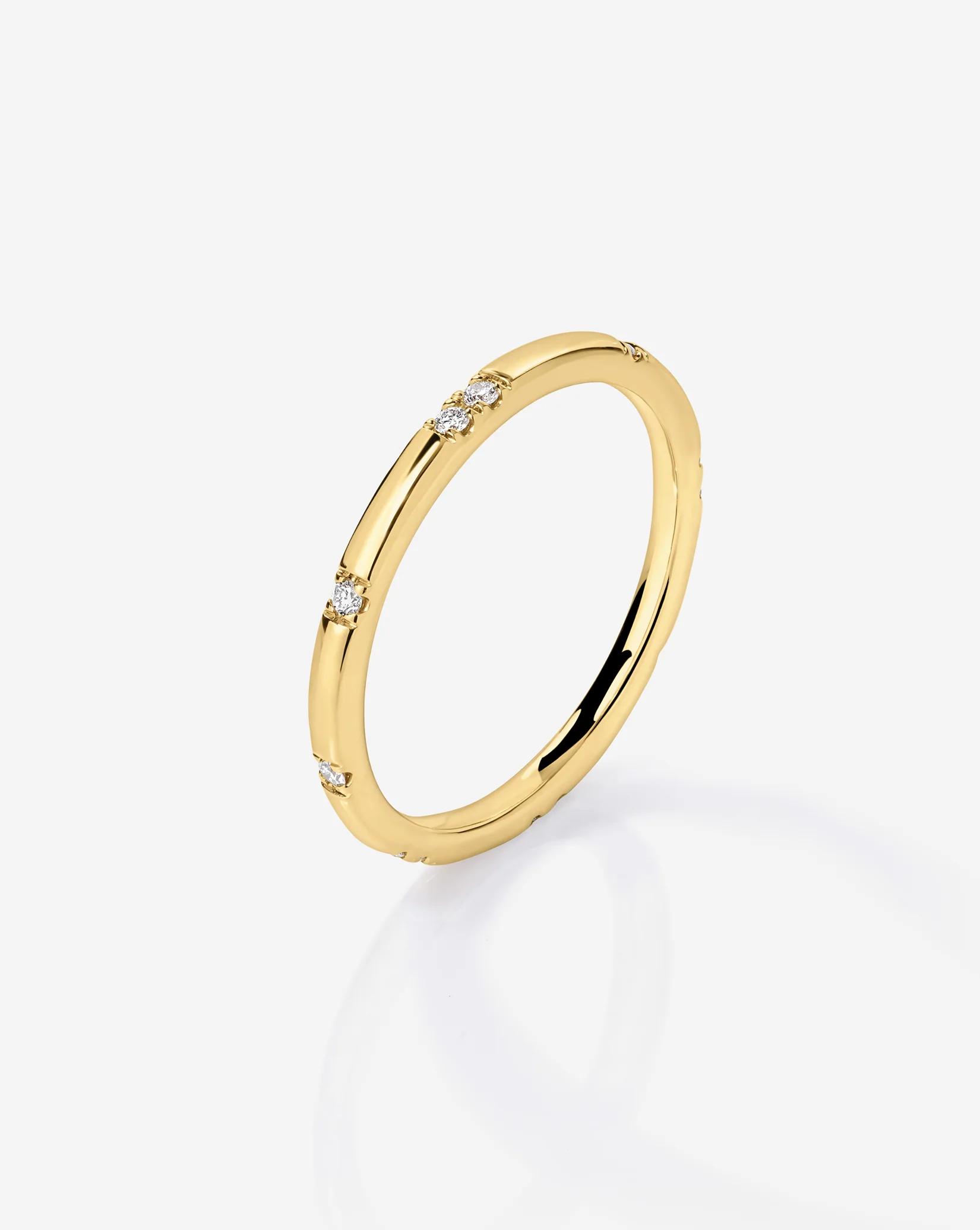 Scattered Diamond Wedding Band - Image 4