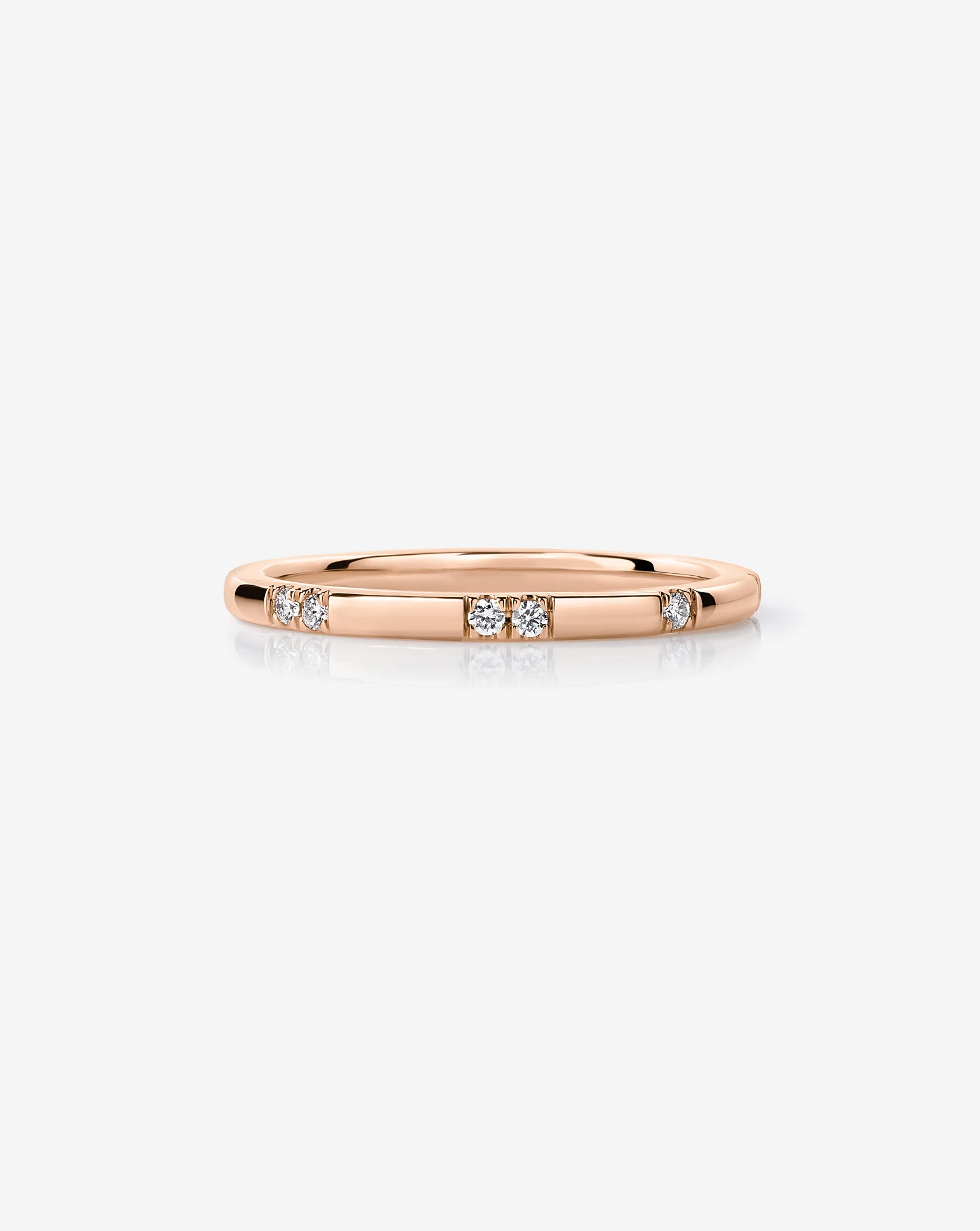 Scattered Diamond Wedding Band - Image 7