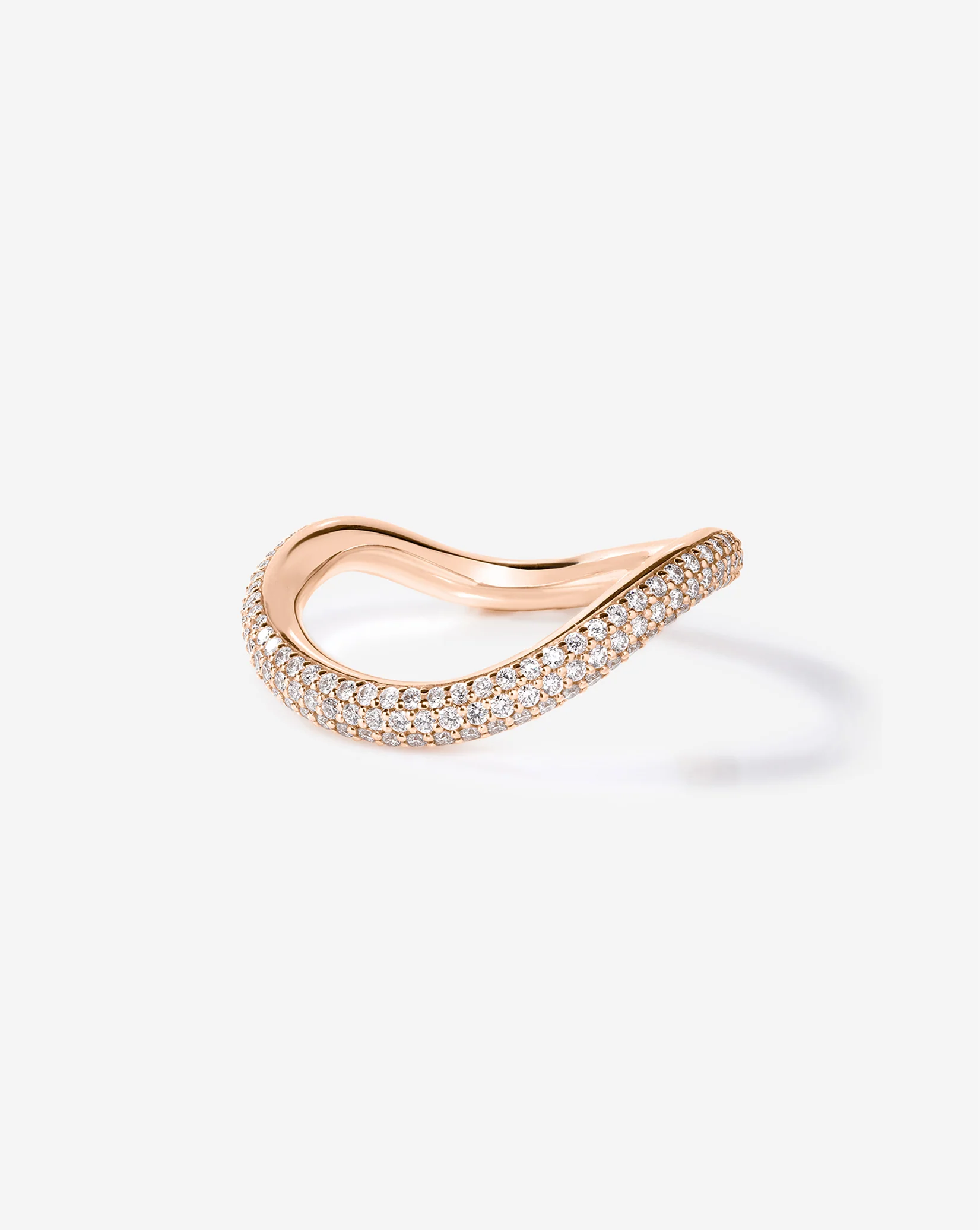 Pavé Wave Wedding Band - Image 9