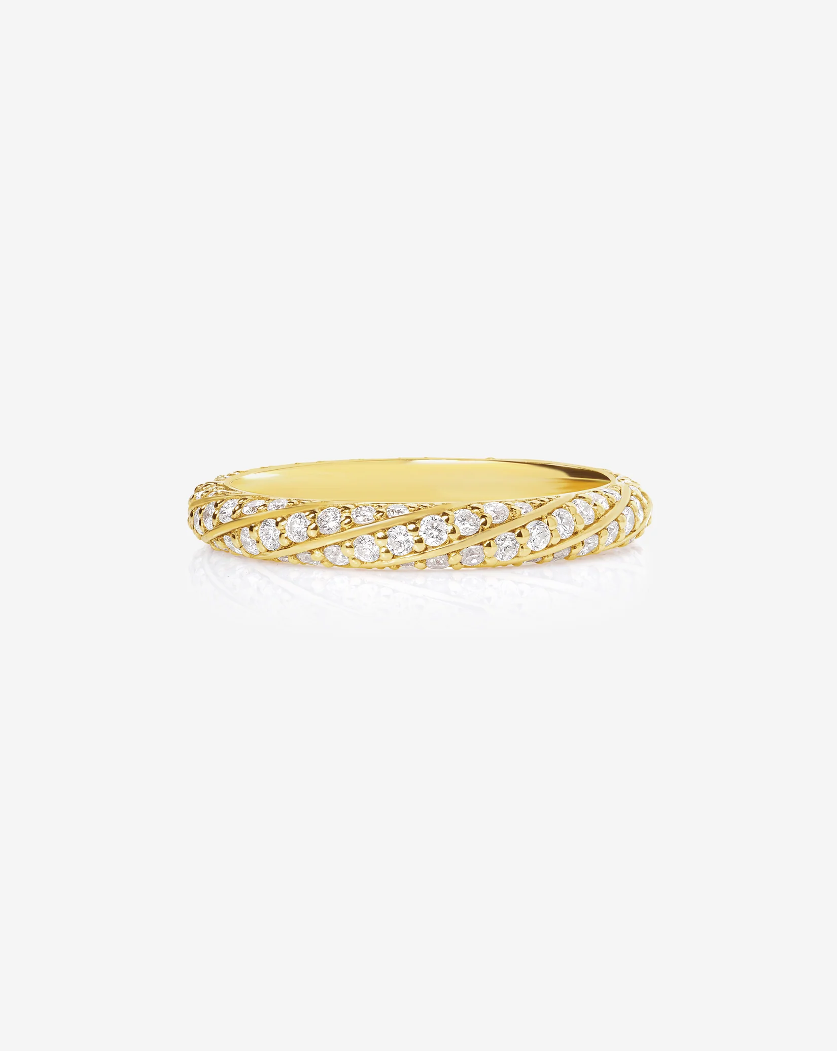 Twisted Lab Diamond Band